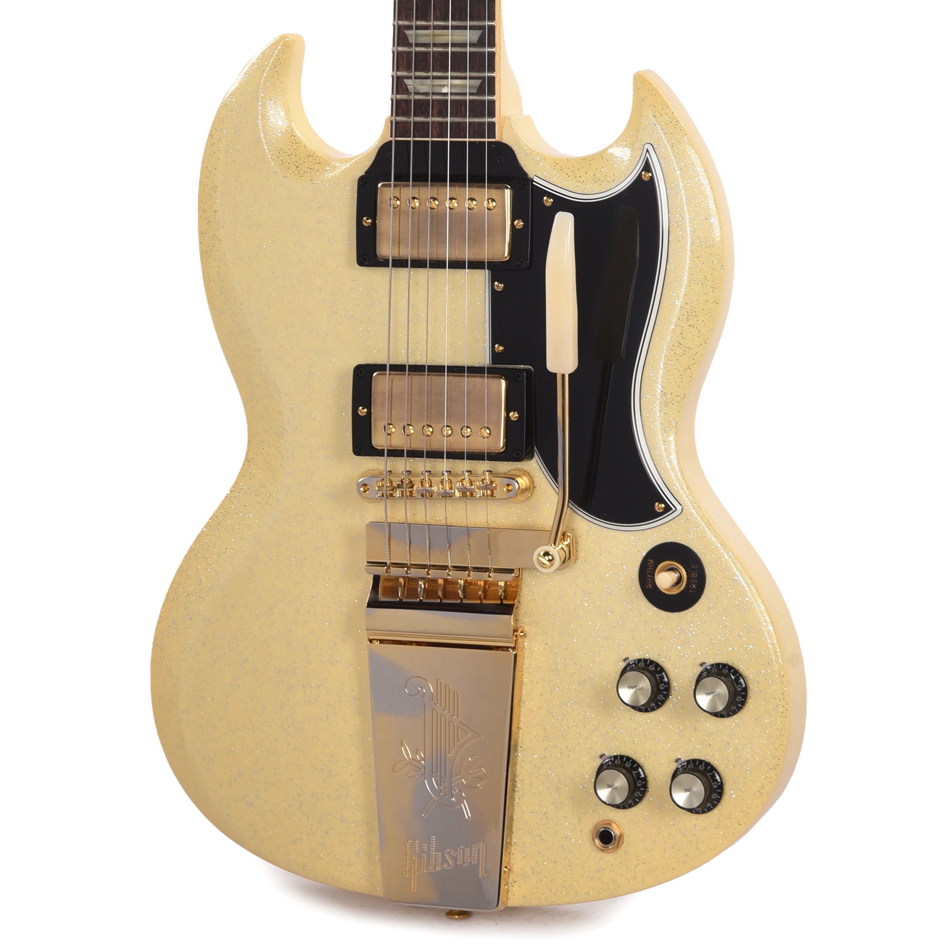 Gibson Custom Shop 1961 SG Standard Reissue "CME Spec" Heavy Antique White Sparkle VOS w/Maestro Vibrola Electric Guitars / Solid Body