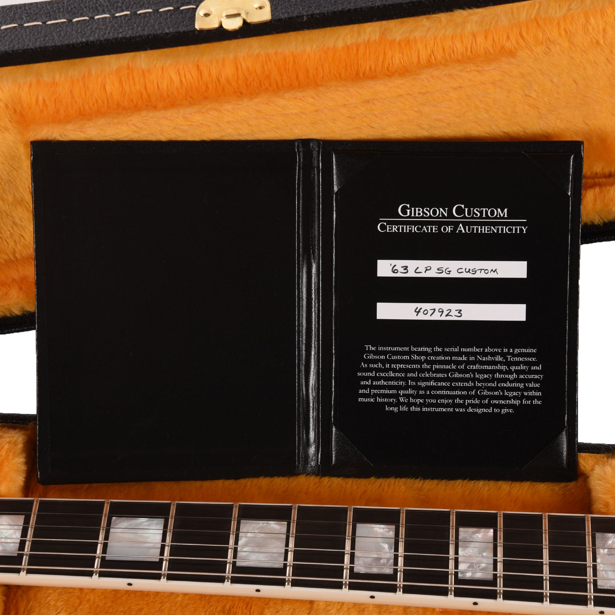 Gibson Custom Shop 1963 Les Paul SG Custom 