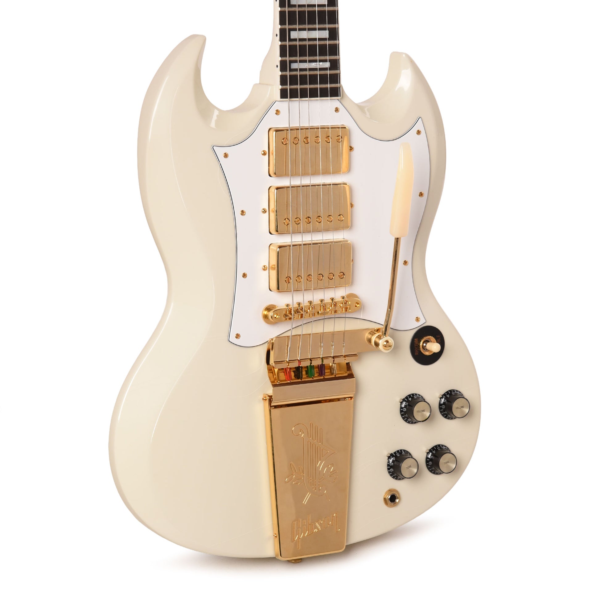 Gibson Custom Shop 1963 Les Paul SG Custom "CME Spec" Polaris White VOS w/Maestro Vibrola & Full Batwing Pickguard Electric Guitars / Solid Body