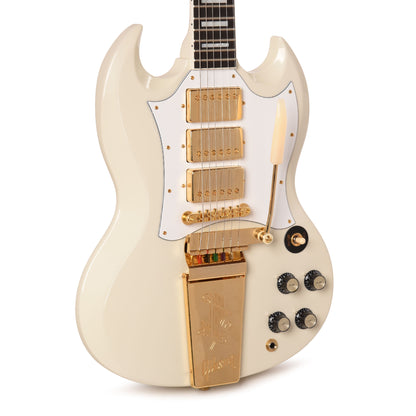 Gibson Custom Shop 1963 Les Paul SG Custom "CME Spec" Polaris White VOS w/Maestro Vibrola & Full Batwing Pickguard Electric Guitars / Solid Body