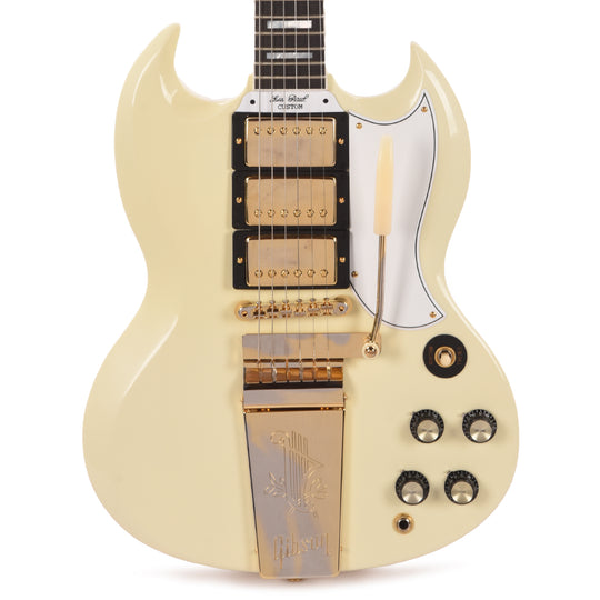 Gibson Custom Shop 1963 Les Paul SG Custom Reissue w/Maestro Classic White VOS Electric Guitars / Solid Body
