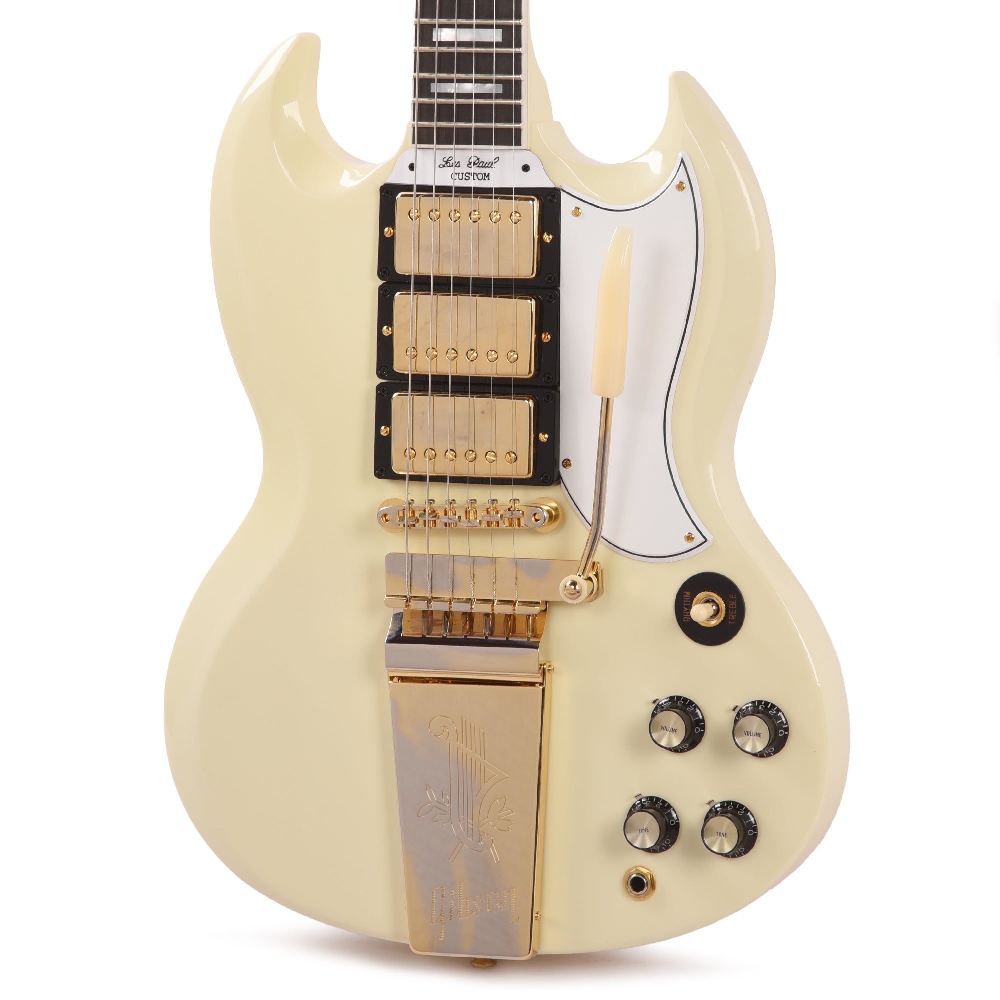 Gibson Custom Shop 1963 Les Paul SG Custom Reissue w/Maestro Classic White VOS Electric Guitars / Solid Body