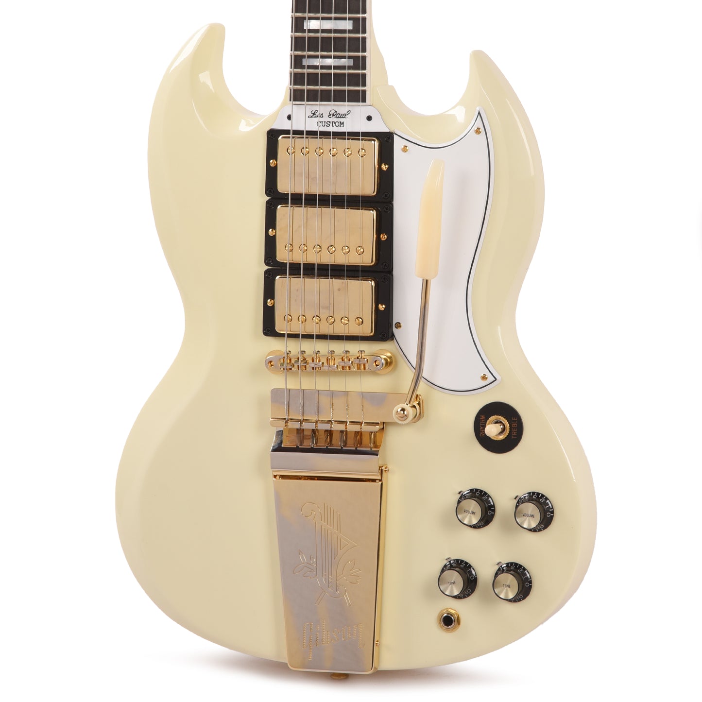 Gibson Custom Shop 1963 Les Paul SG Custom Reissue w/Maestro Classic White VOS Electric Guitars / Solid Body
