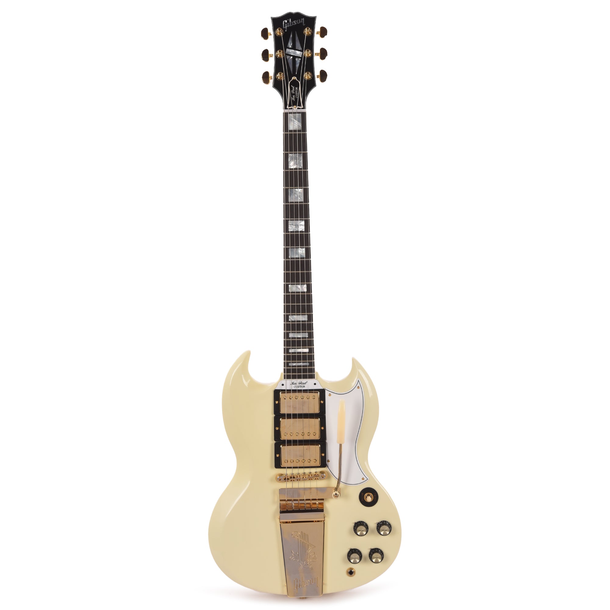 Gibson Custom Shop 1963 Les Paul SG Custom Reissue w/Maestro Classic White VOS Electric Guitars / Solid Body