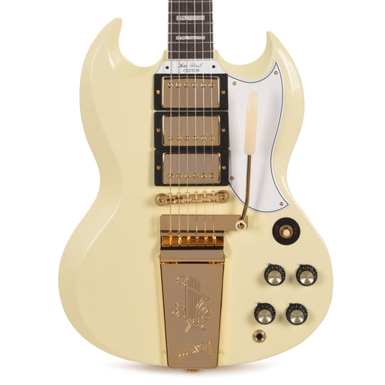 Gibson Custom Shop 1963 Les Paul SG Custom Reissue w/Maestro Classic White VOS Electric Guitars / Solid Body