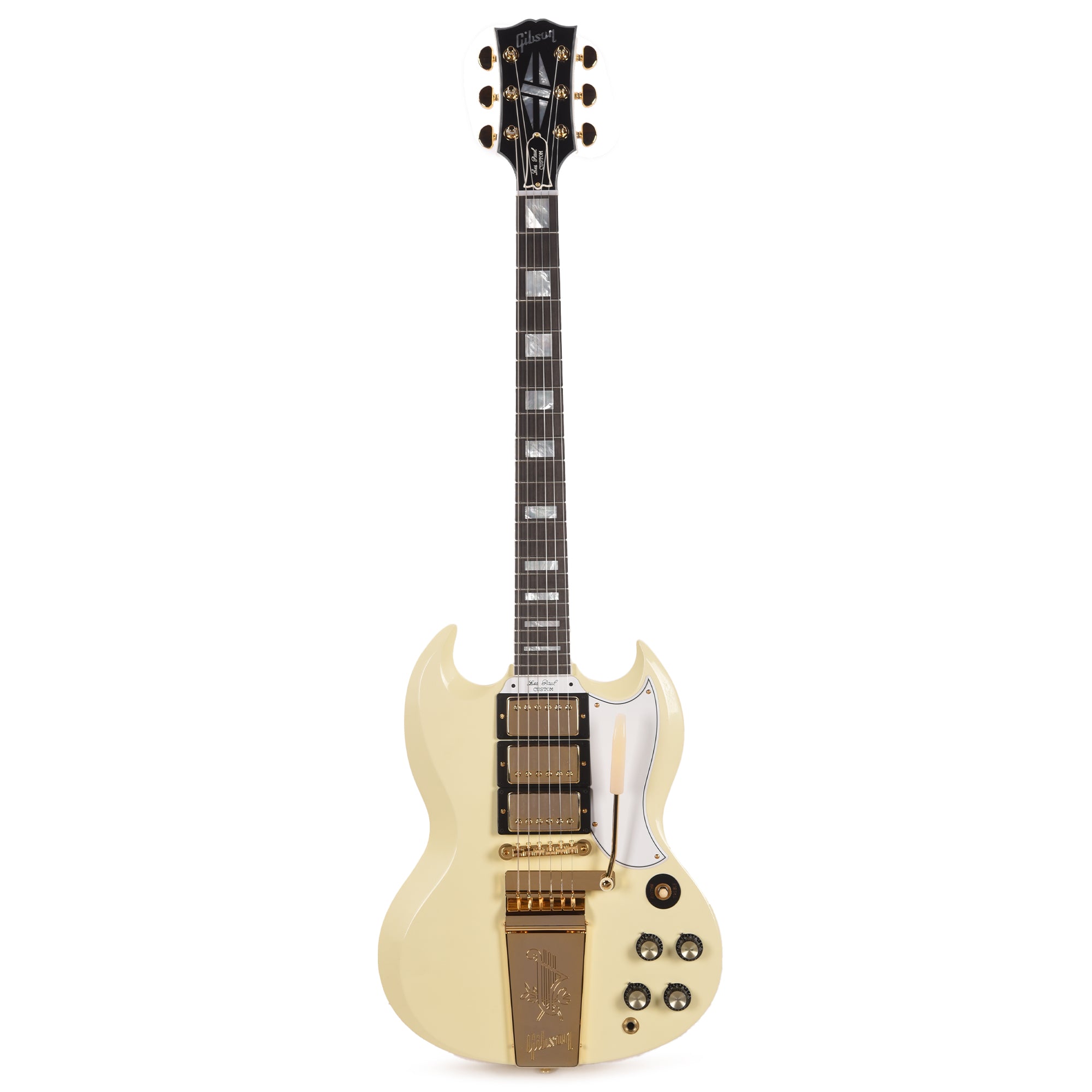 Gibson Custom Shop 1963 Les Paul SG Custom Reissue w/Maestro Classic White VOS Electric Guitars / Solid Body