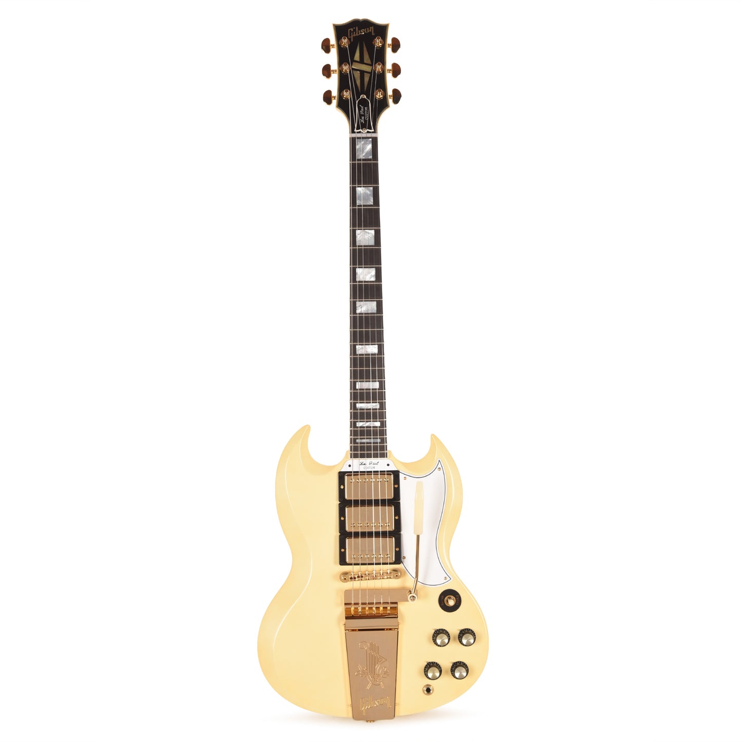 Gibson Custom Shop 1963 Les Paul SG Custom Reissue w/Maestro Classic White VOS Electric Guitars / Solid Body