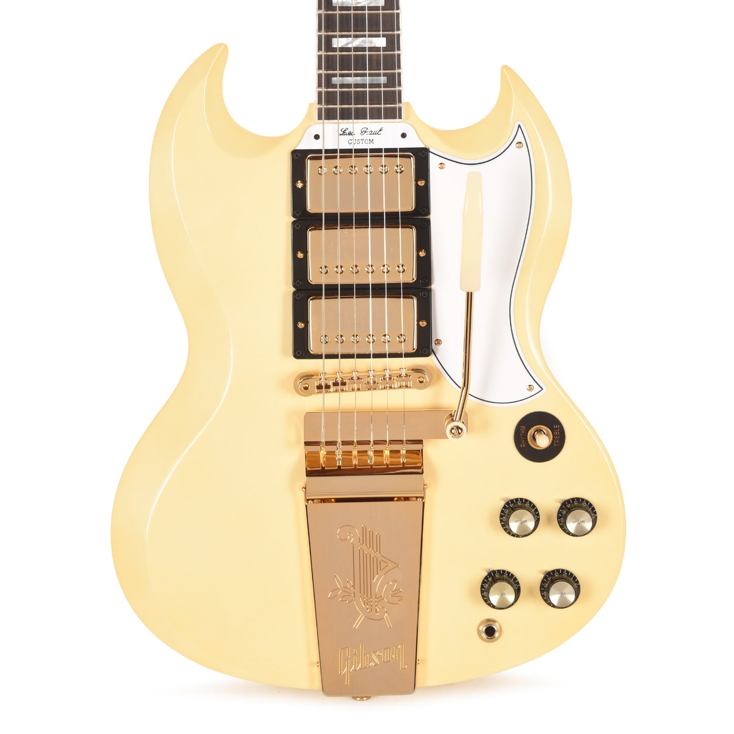 Gibson Custom Shop 1963 Les Paul SG Custom Reissue w/Maestro Classic White VOS Electric Guitars / Solid Body