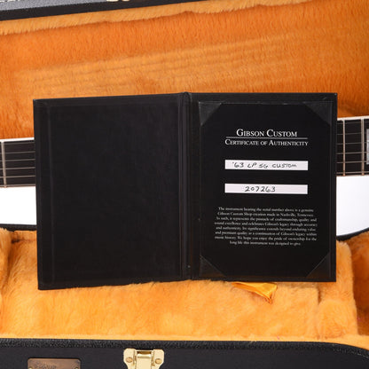 Gibson Custom Shop 1963 Les Paul SG Custom Reissue w/Maestro Classic White VOS Electric Guitars / Solid Body