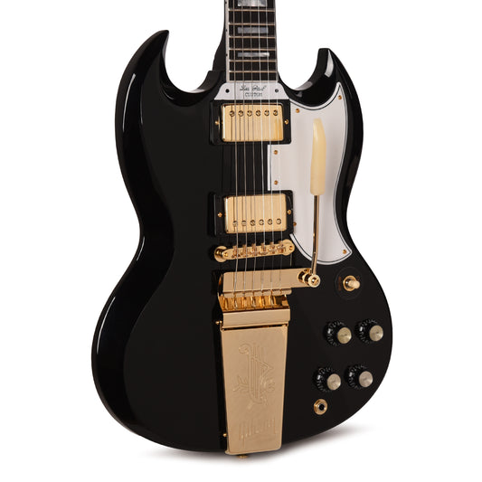 Gibson Custom Shop 1963 SG Custom "CME Spec" Ebony Gloss w/Maestro Vibrola Electric Guitars / Solid Body