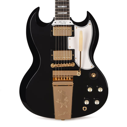 Gibson Custom Shop 1963 SG Custom "CME Spec" Ebony Gloss w/Maestro Vibrola Electric Guitars / Solid Body