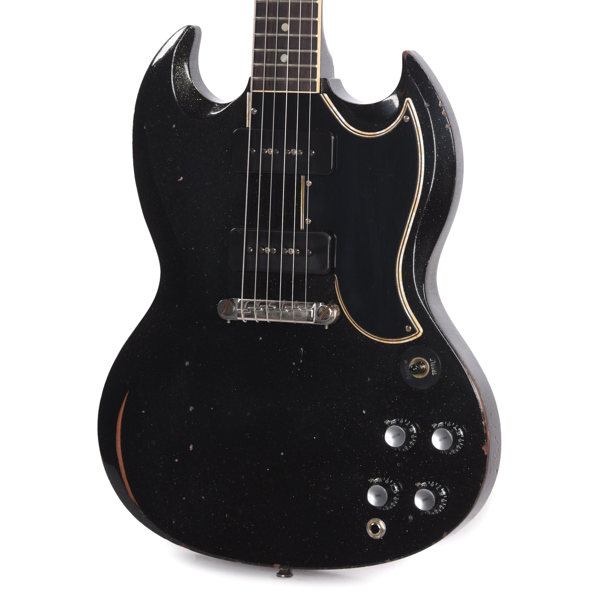 Gibson Custom Shop 1963 SG Special Reissue Antique Black Sparkle Murphy Lab Heavy Aged Electric Guitars / Solid Body