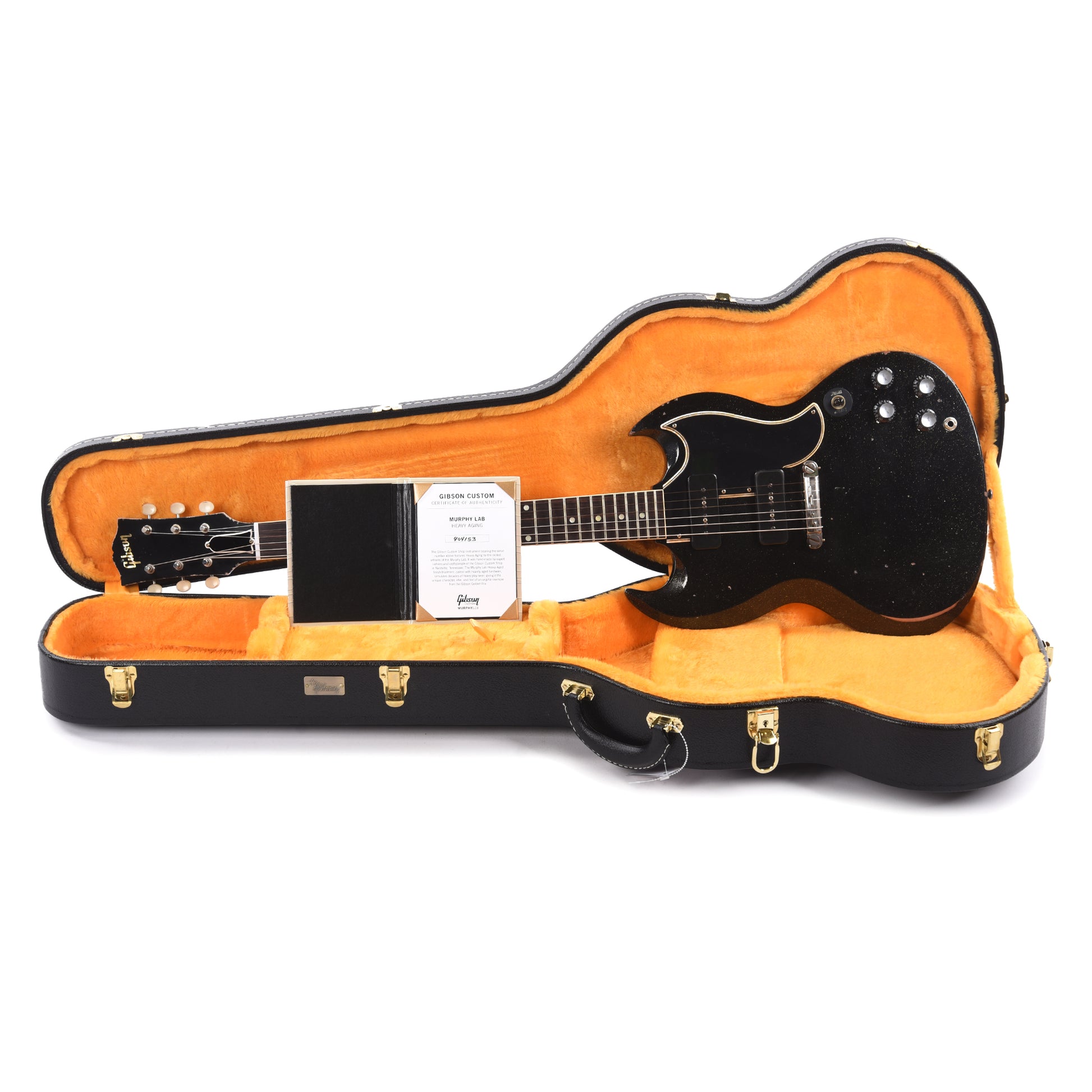 Gibson Custom Shop 1963 SG Special Reissue Antique Black Sparkle Murphy Lab Heavy Aged Electric Guitars / Solid Body
