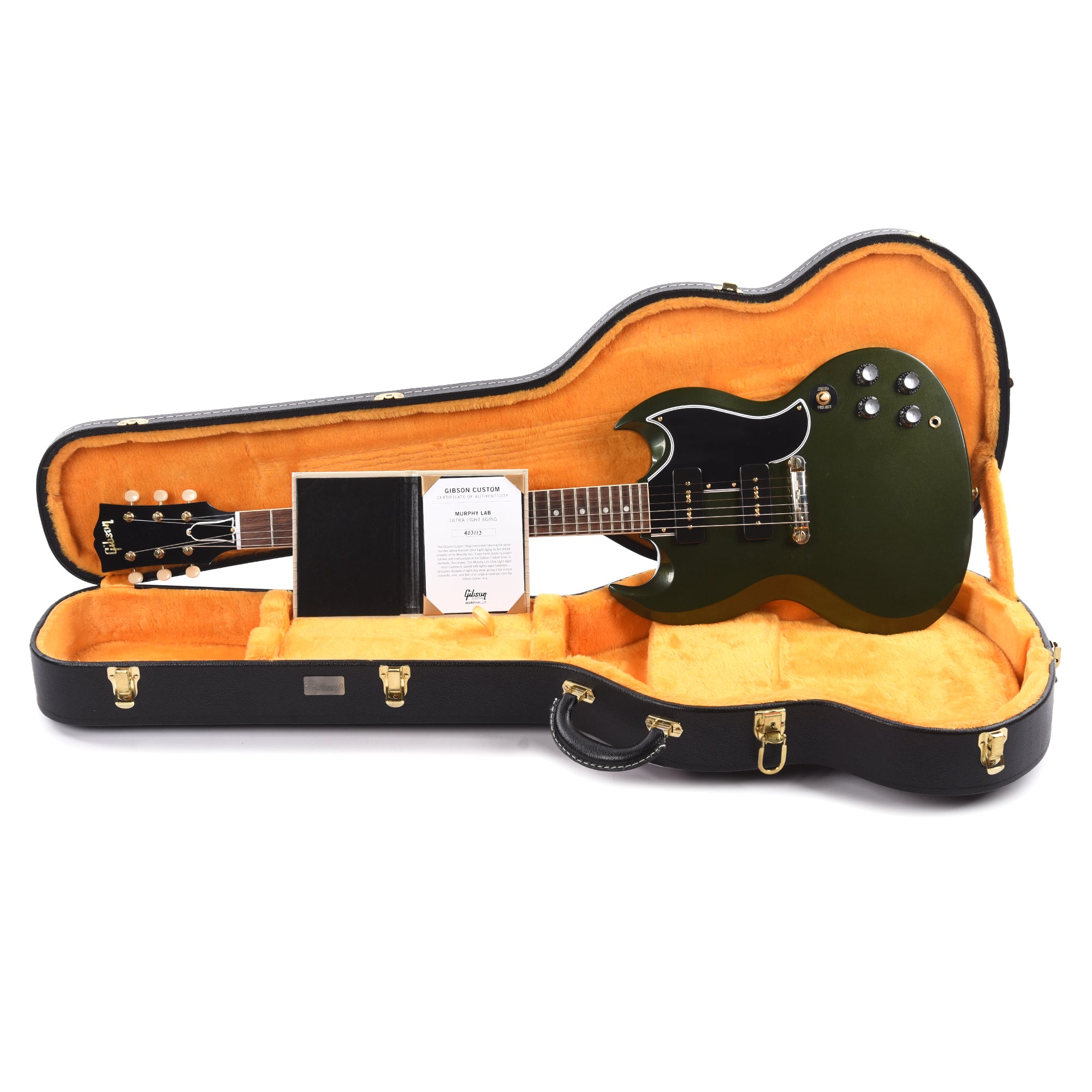 Gibson Custom Shop 1963 SG Special Reissue Antique Caddy Green Murphy Lab Ultra Light Aged Electric Guitars / Solid Body