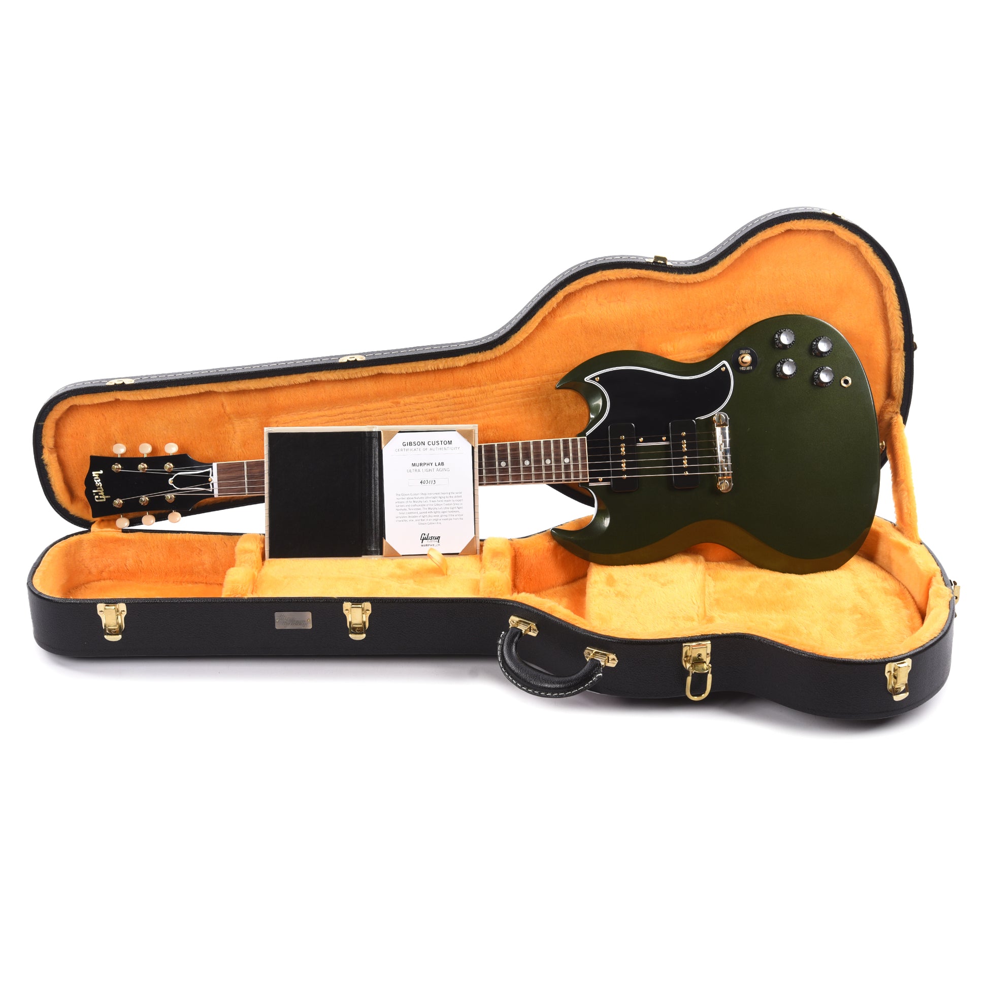 Gibson Custom Shop 1963 SG Special Reissue Antique Caddy Green Murphy Lab Ultra Light Aged Electric Guitars / Solid Body