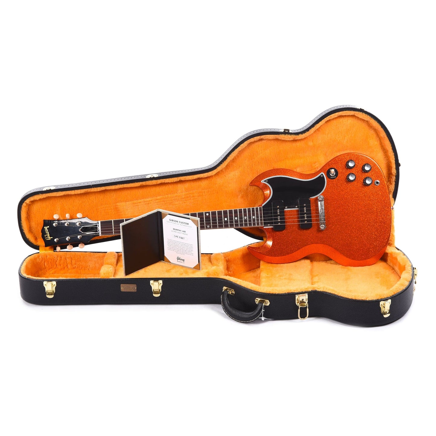 Gibson Custom Shop 1963 SG Special Reissue Antique Navelina Gold Sparkle Murphy Lab Ultra Light Aged Electric Guitars / Solid Body