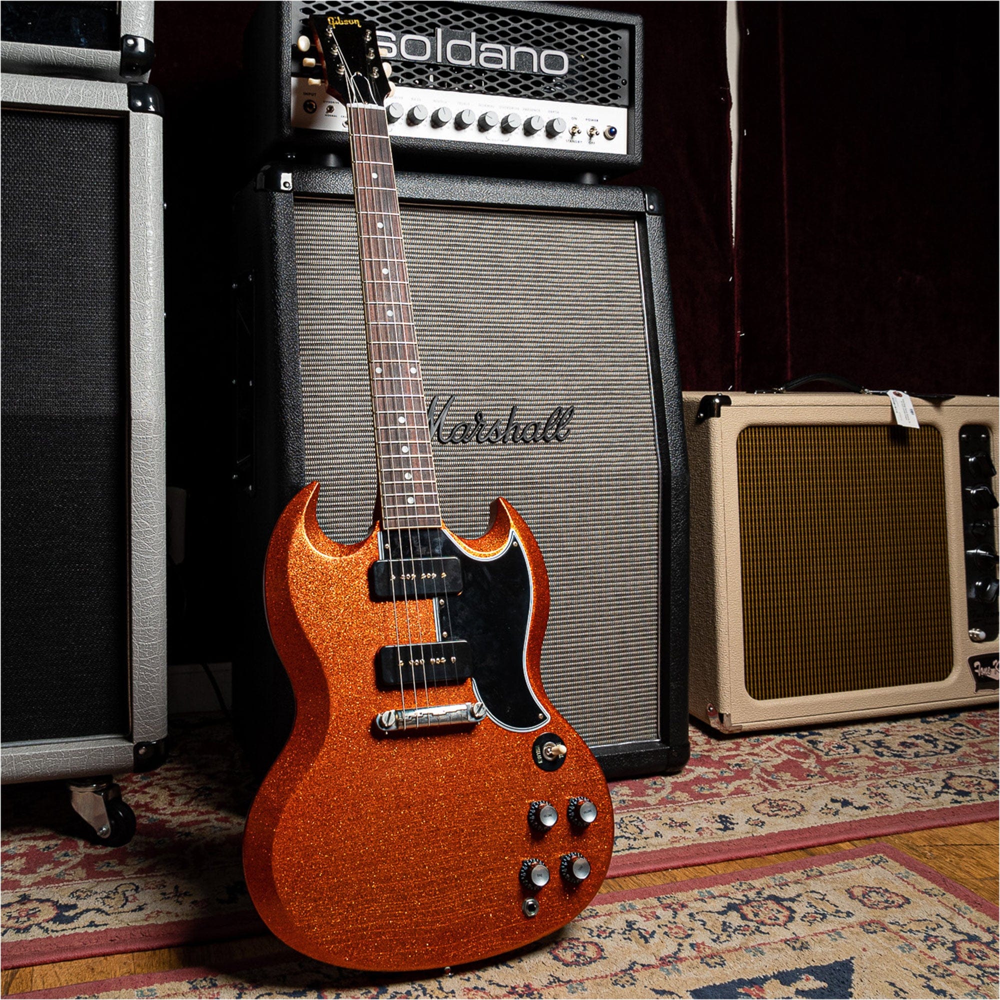 Gibson Custom Shop 1963 SG Special Reissue Antique Navelina Gold Sparkle Murphy Lab Ultra Light Aged Electric Guitars / Solid Body