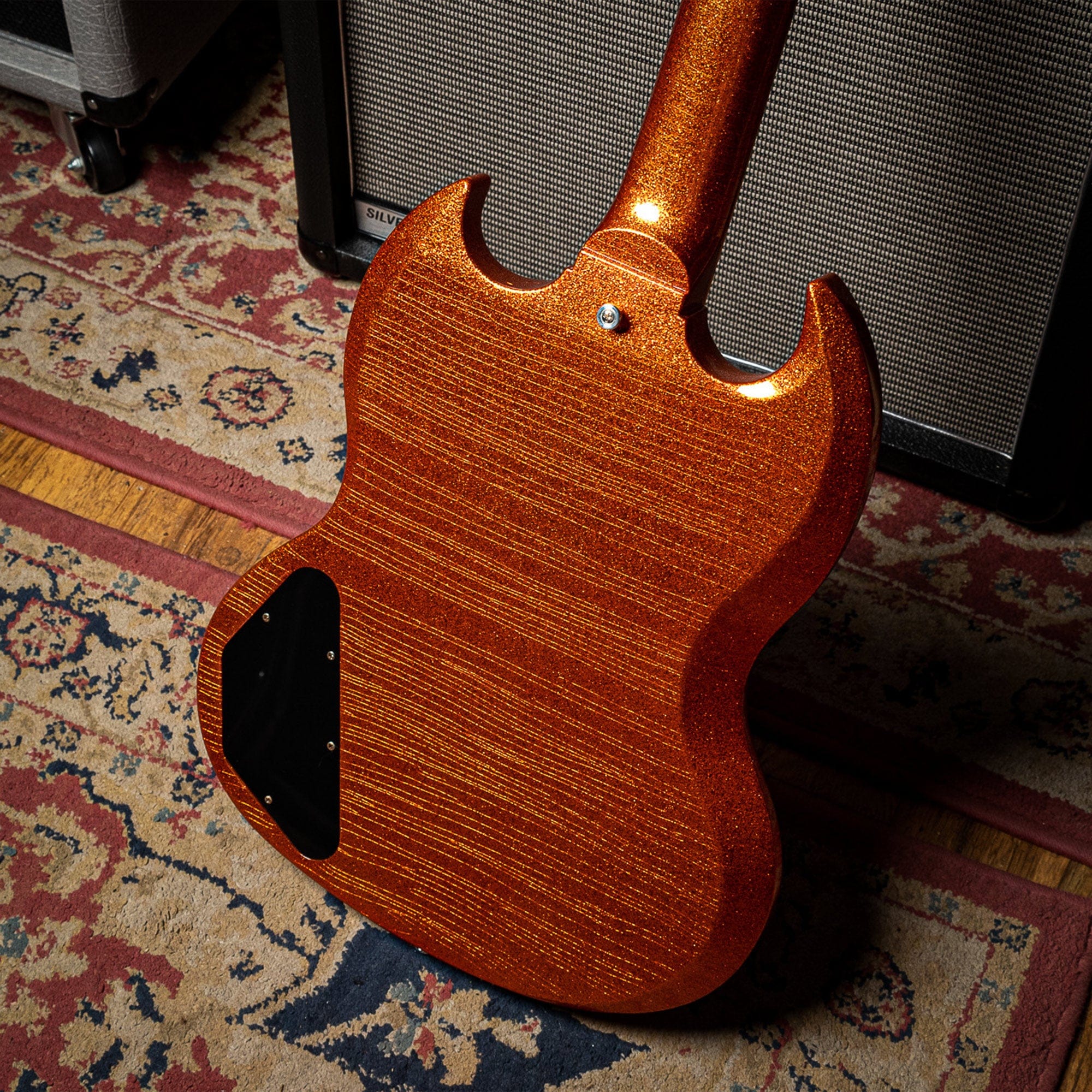 Gibson Custom Shop 1963 SG Special Reissue Antique Navelina Gold Sparkle Murphy Lab Ultra Light Aged Electric Guitars / Solid Body