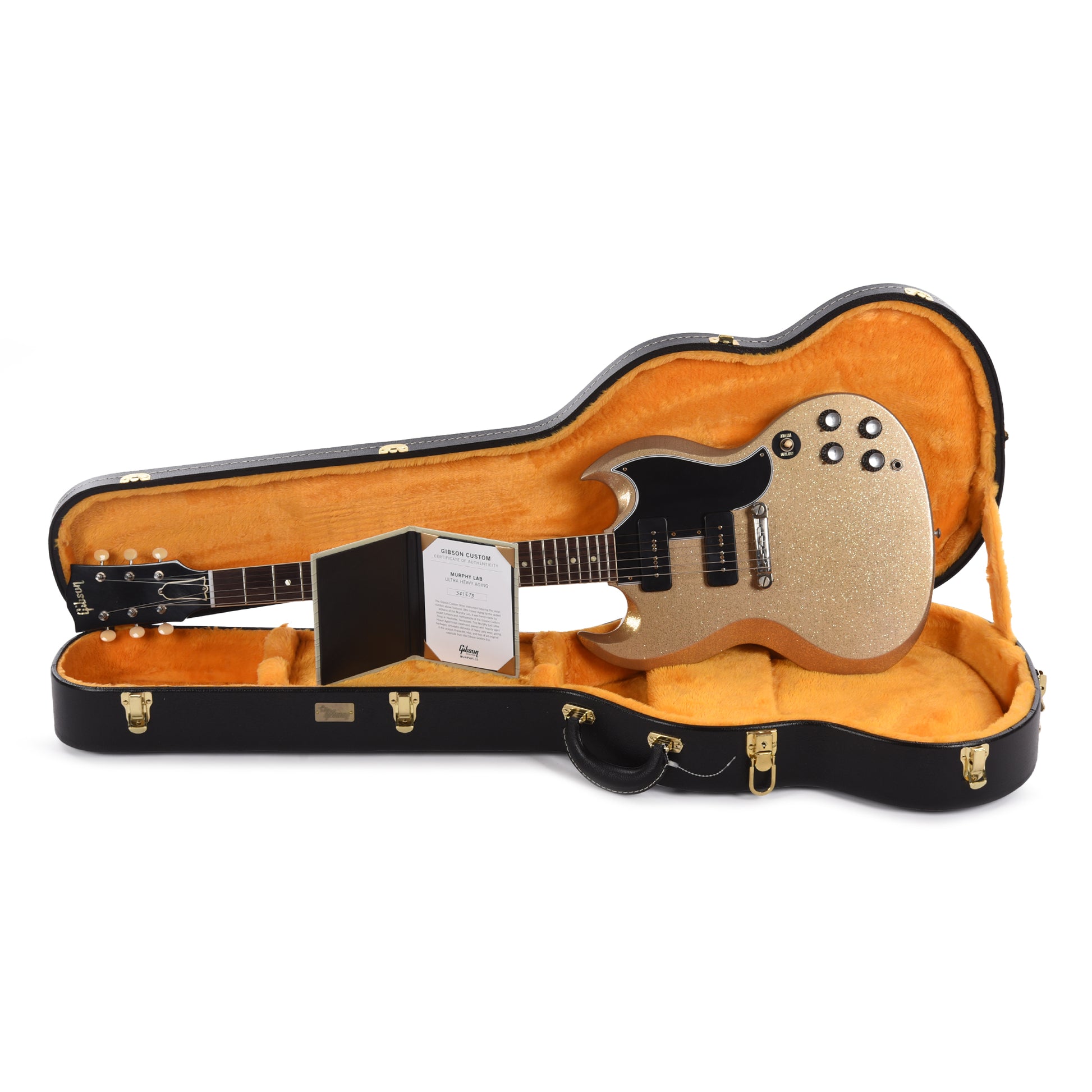 Gibson Custom Shop 1963 SG Special Reissue Antique Pewter Sparkle Murphy Lab Ultra Light Aged Electric Guitars / Solid Body