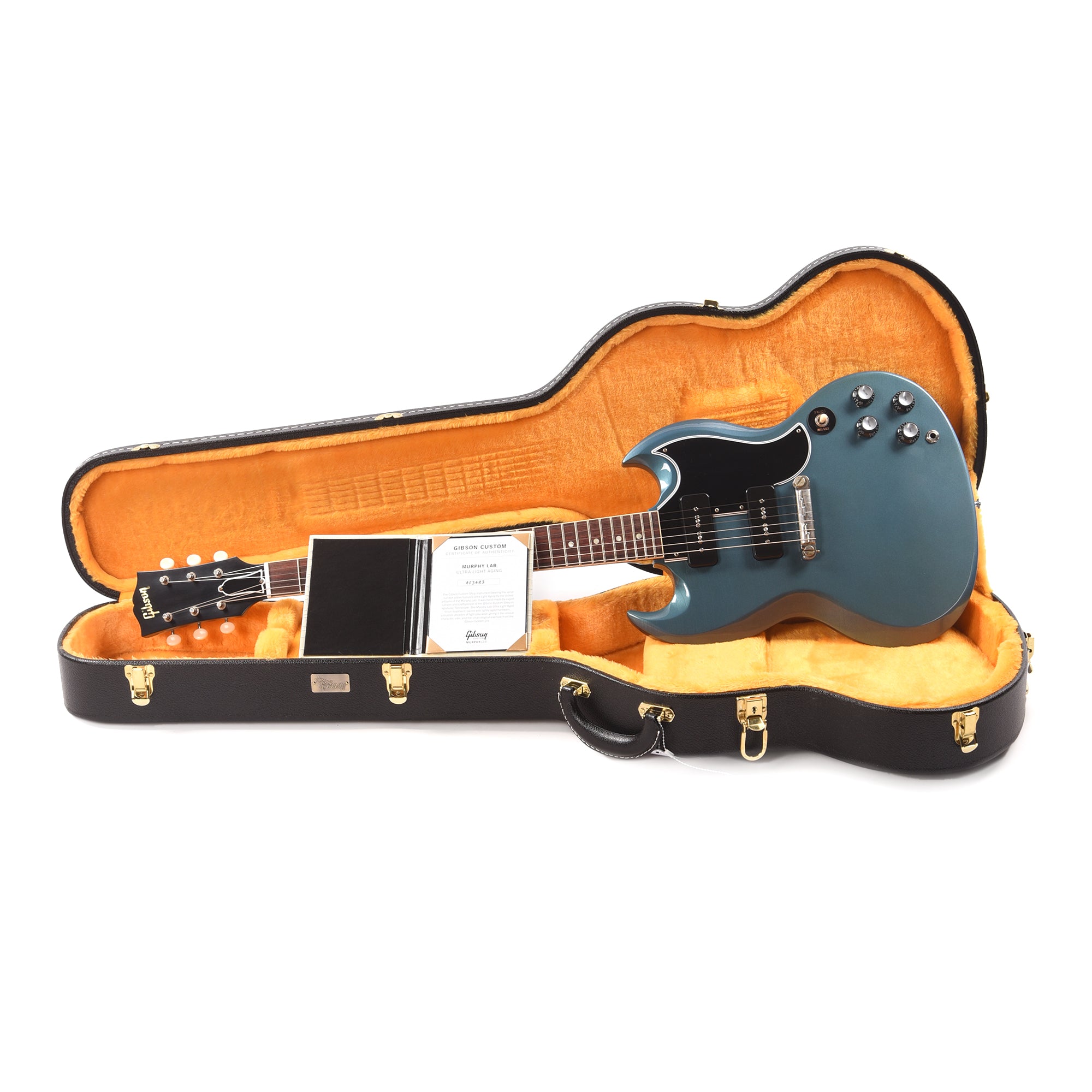 Gibson Custom Shop 1963 SG Special Reissue Heavy Antique Pelham Blue Murphy Lab Ultra Light Aged Electric Guitars / Solid Body