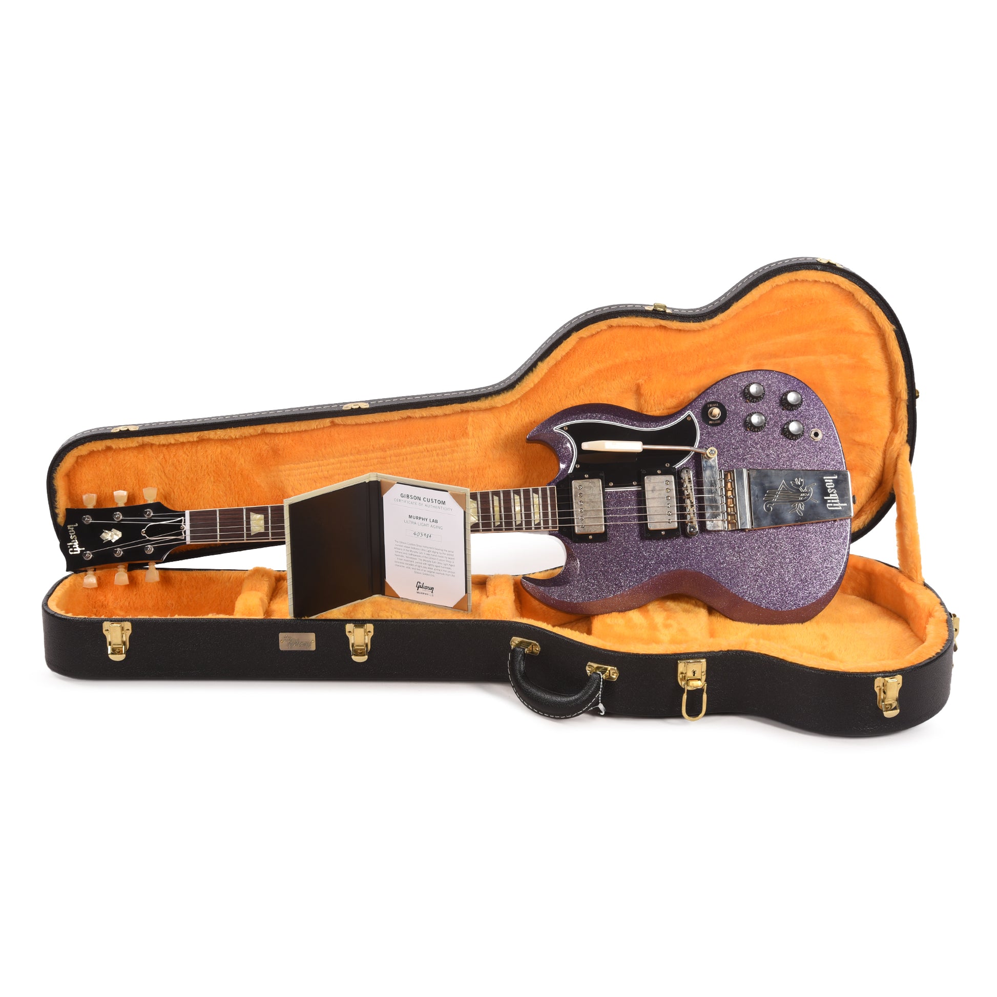 Gibson Custom Shop 1964 SG Standard Reissue "CME Spec" Antique Purple Sparkle Murphy Lab Ultra Light Aged w/Maestro Vibrola Electric Guitars / Solid Body