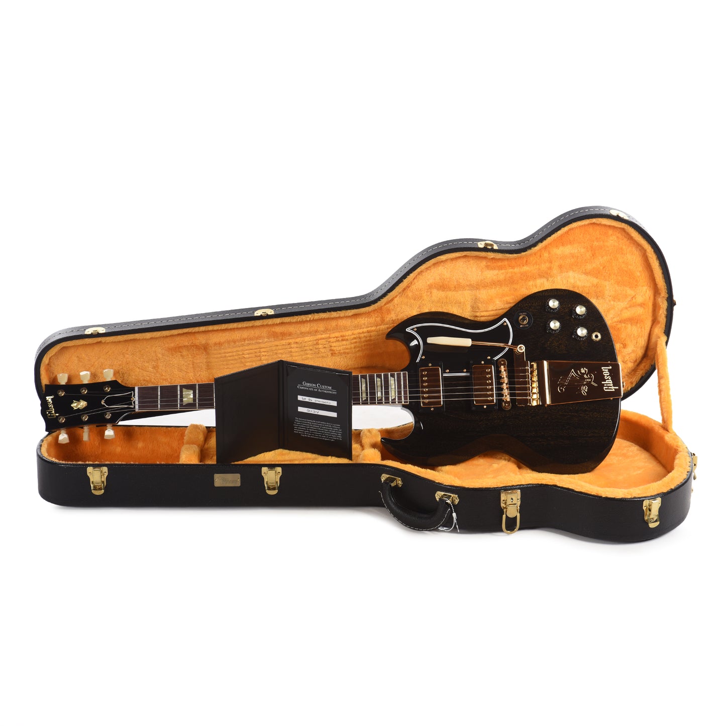 Gibson Custom Shop 1964 SG Standard TV Black & Gold Gloss w/Maestro Electric Guitars / Solid Body