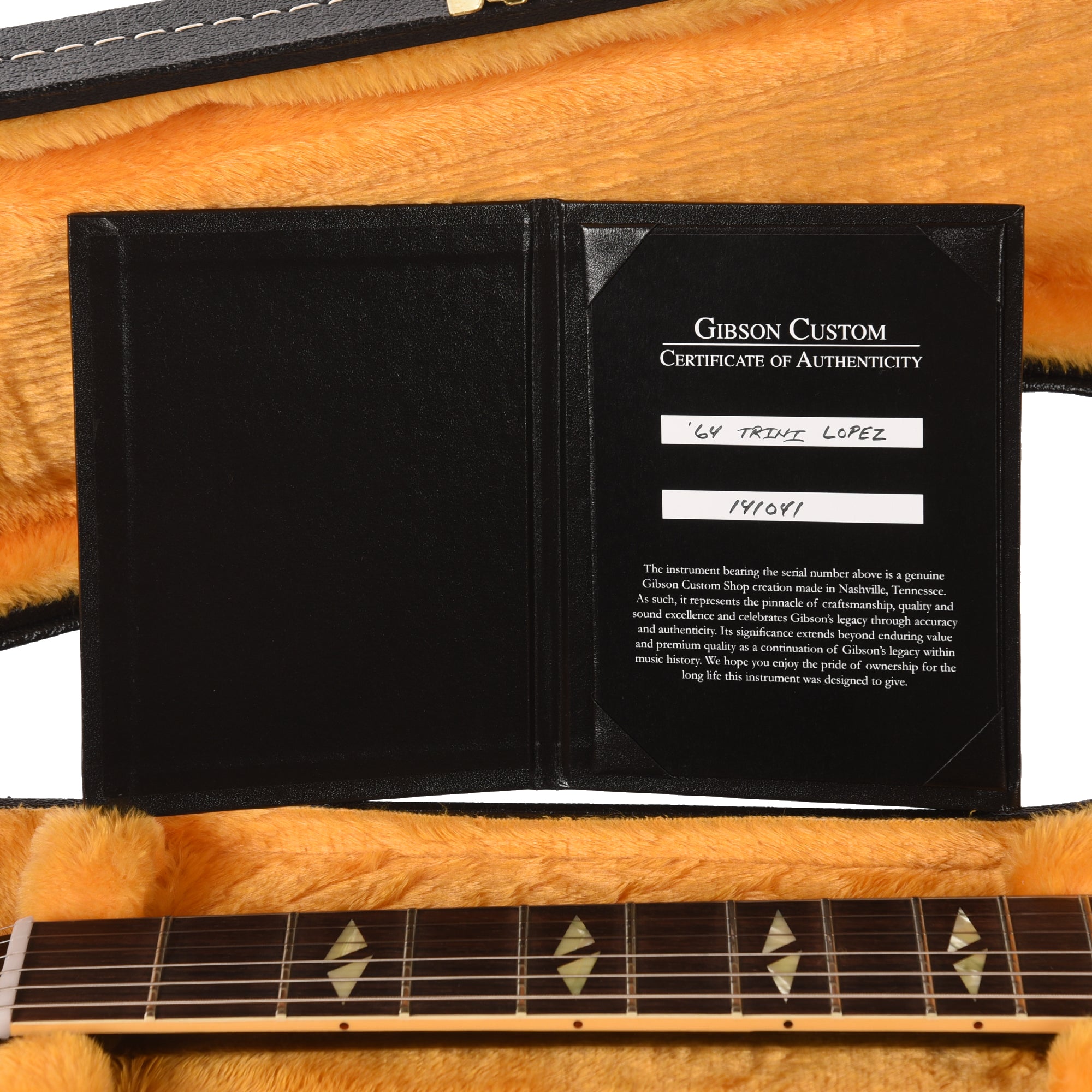 Gibson Custom Shop 1964 Trini Lopez Standard Reissue Ebony VOS Electric Guitars / Solid Body