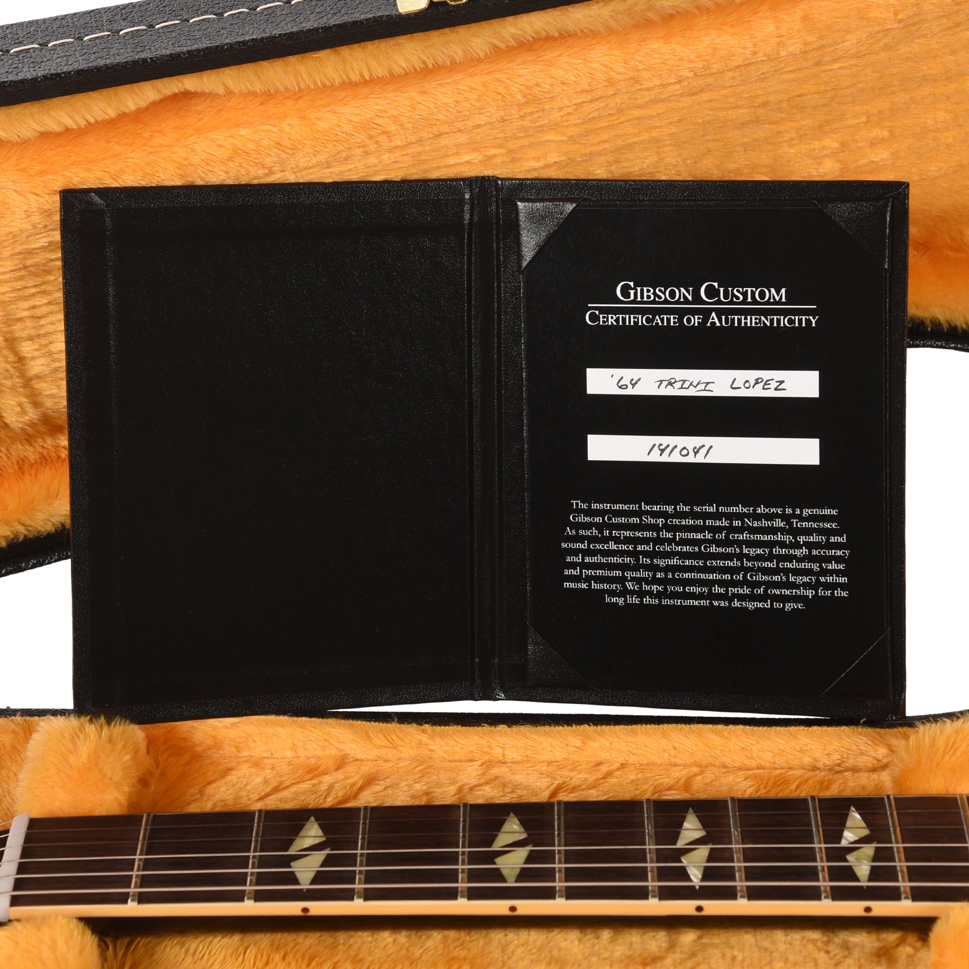 Gibson Custom Shop 1964 Trini Lopez Standard Reissue Ebony VOS Electric Guitars / Solid Body