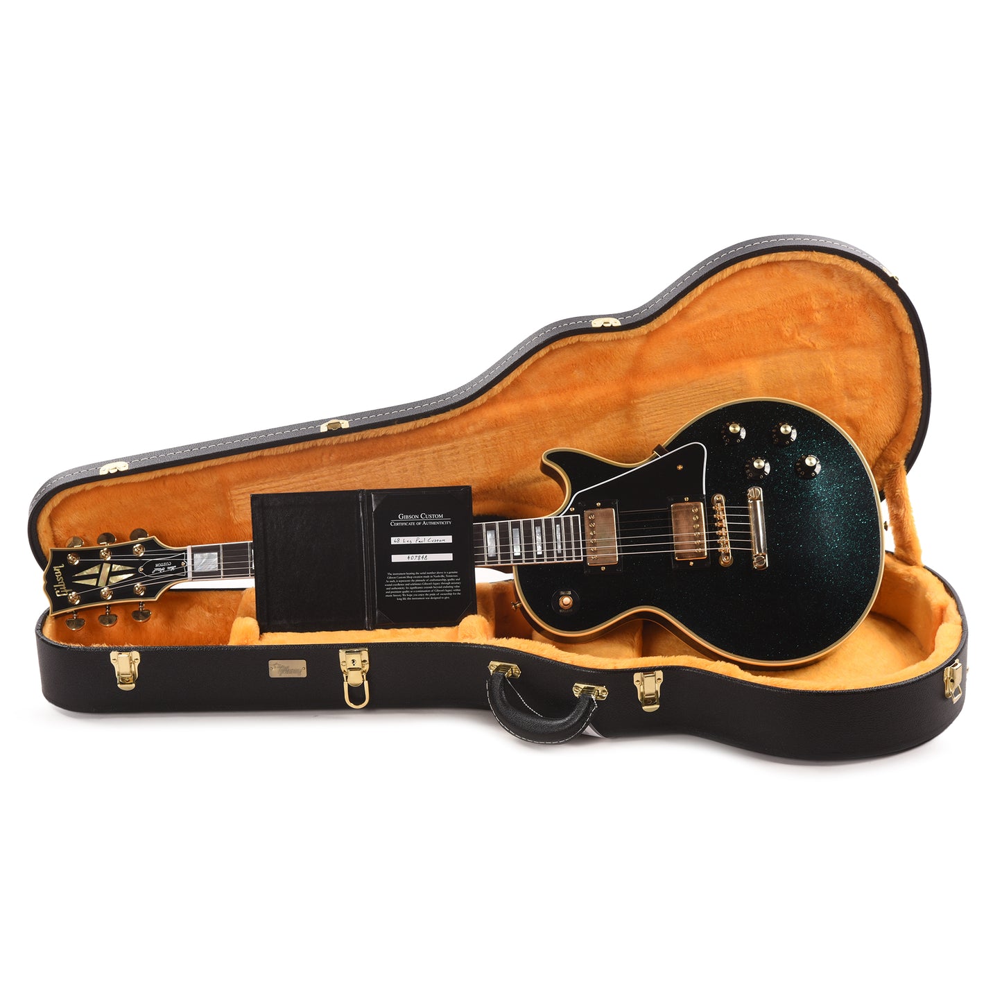 Gibson Custom Shop 1968 Les Paul Custom "CME Spec" Antique Brunswick Blue Sparkle VOS w/Grovers Electric Guitars / Solid Body