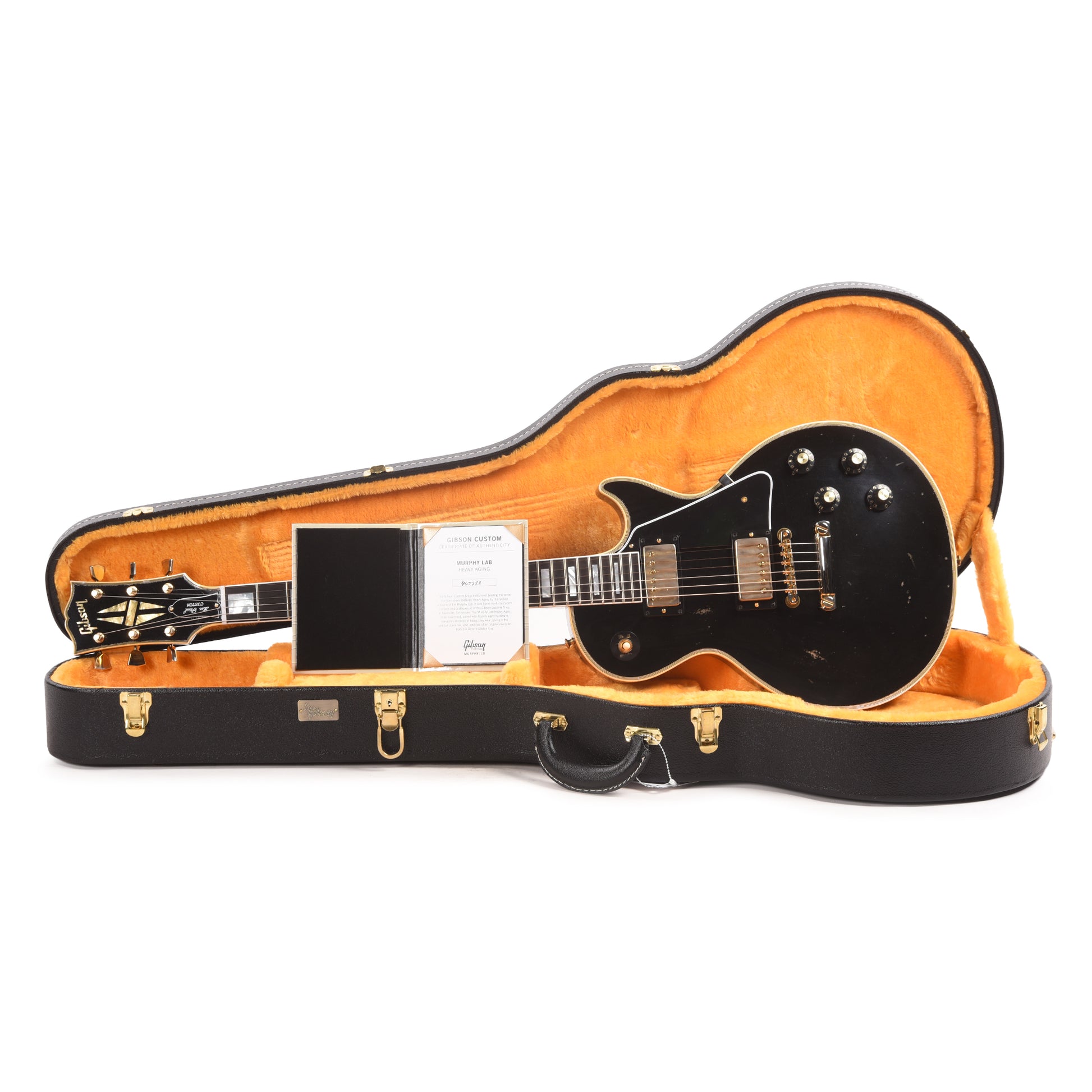 Gibson Custom Shop 1968 Les Paul Custom "CME Spec" Heavy Antique Ebony Murphy Lab Heavy Aged Electric Guitars / Solid Body