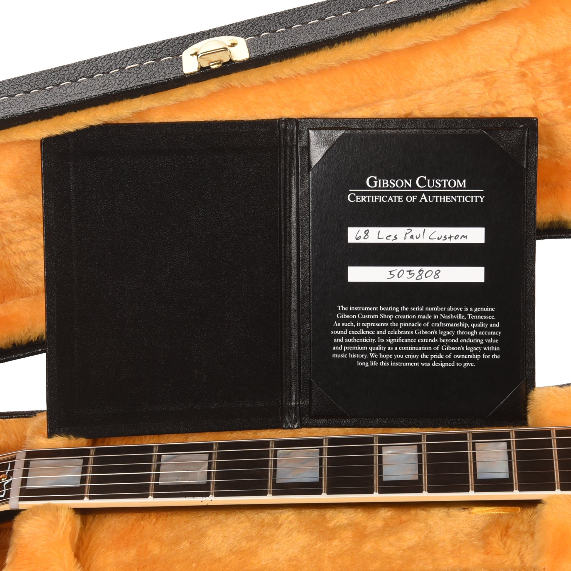 Gibson Custom Shop 1968 Les Paul Custom LEFTY "CME Spec" Ebony VOS Electric Guitars / Solid Body