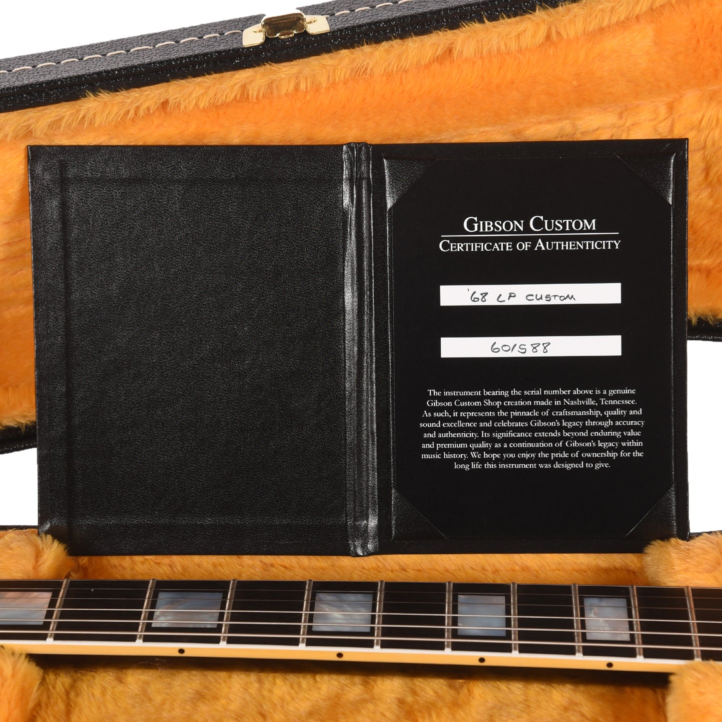 Gibson Custom Shop 1968 Les Paul Custom Reissue Ebony Gloss Electric Guitars / Solid Body