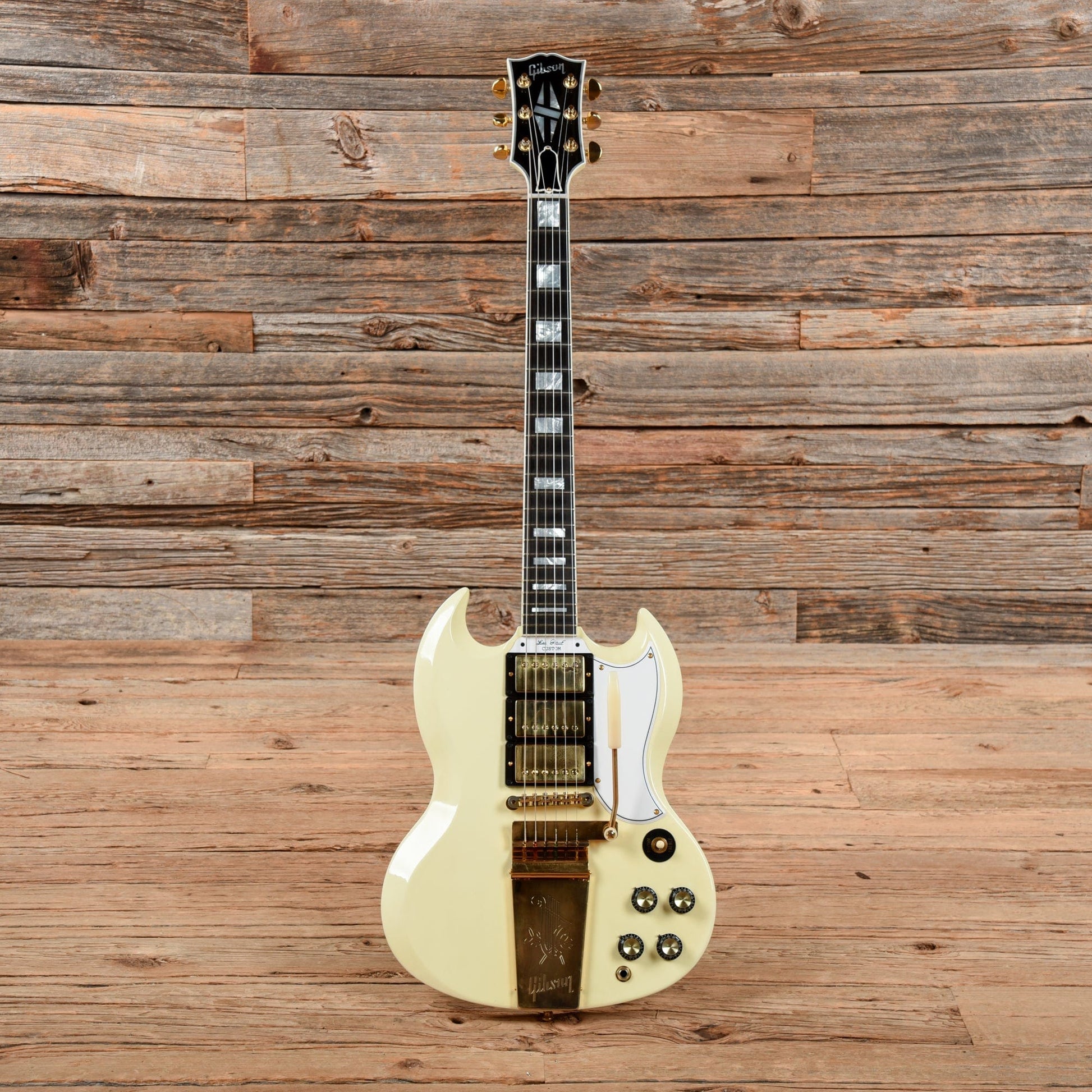 Gibson Custom Shop '63 Les Paul SG Custom Reissue with Maestro Classic White 2020 Electric Guitars / Solid Body