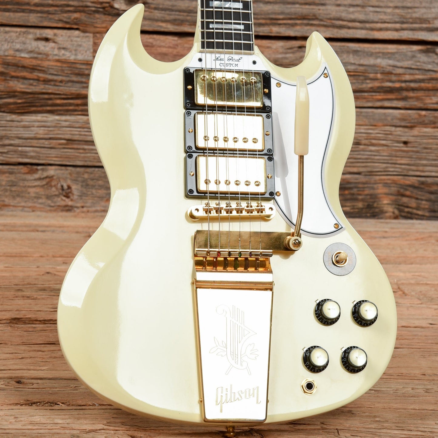 Gibson Custom Shop '63 Les Paul SG Custom Reissue with Maestro Classic White 2020 Electric Guitars / Solid Body