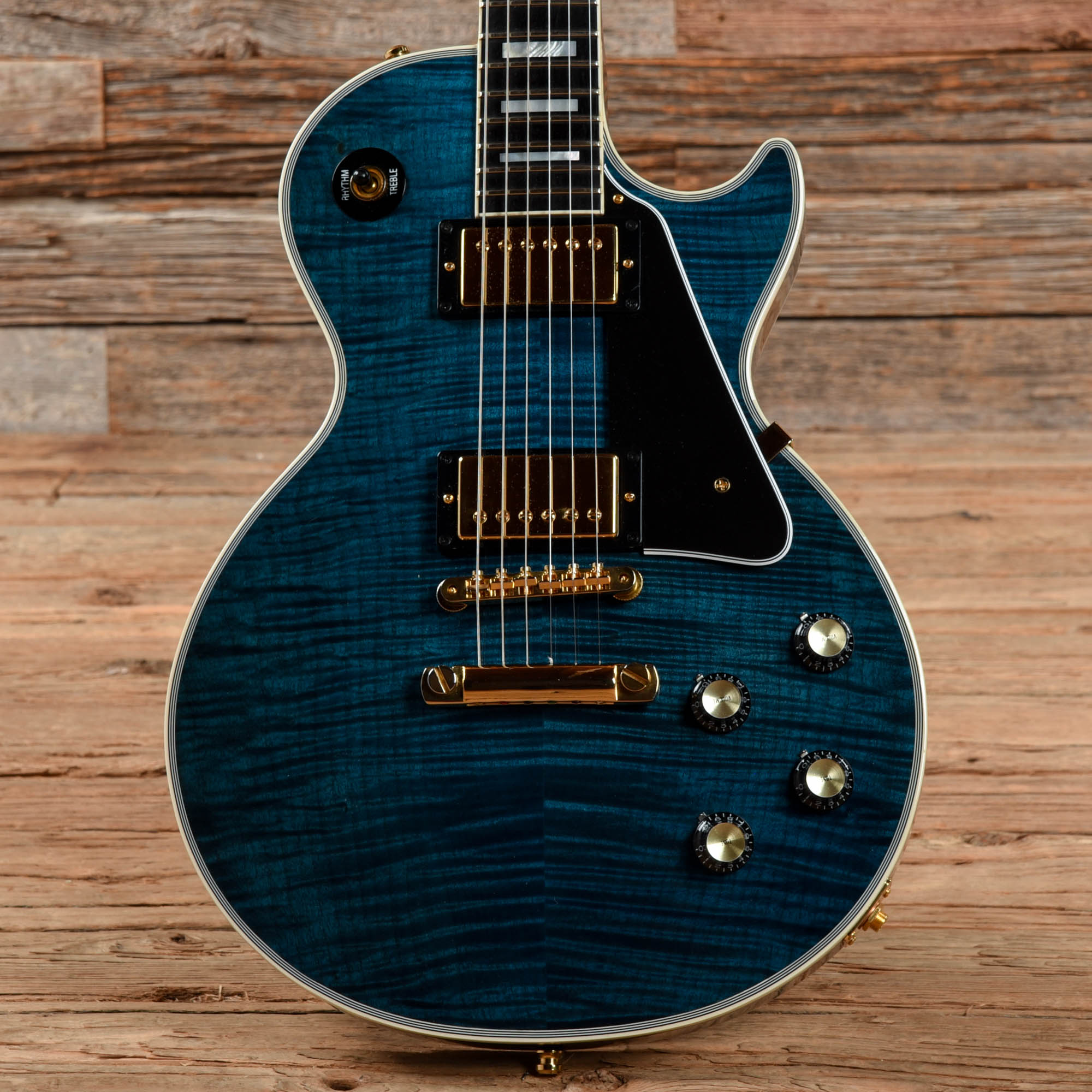 Gibson Custom Shop '68 Les Paul Custom Blue Flame 2010 Electric Guitars / Solid Body