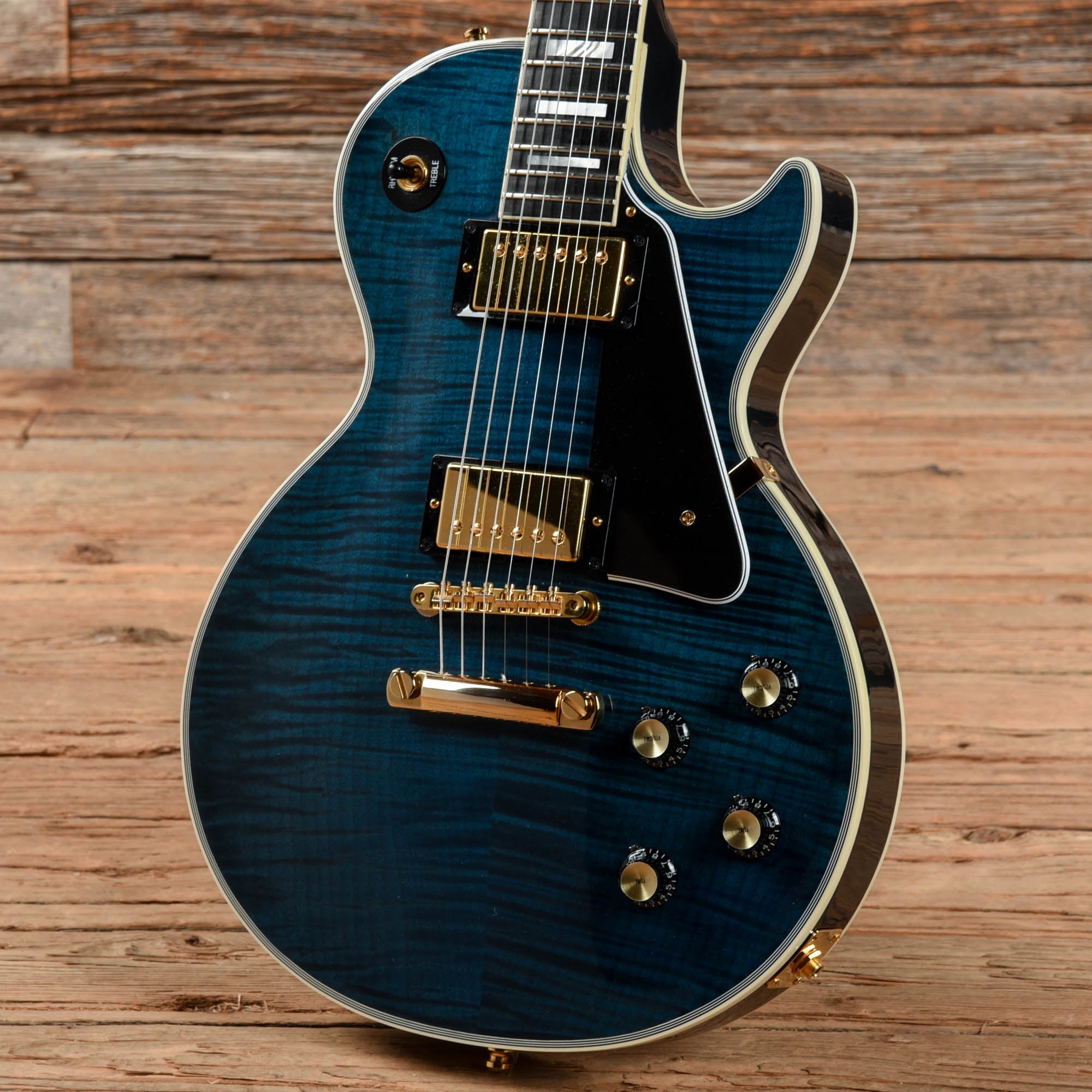 Gibson Custom Shop '68 Les Paul Custom Blue Flame 2010 Electric Guitars / Solid Body