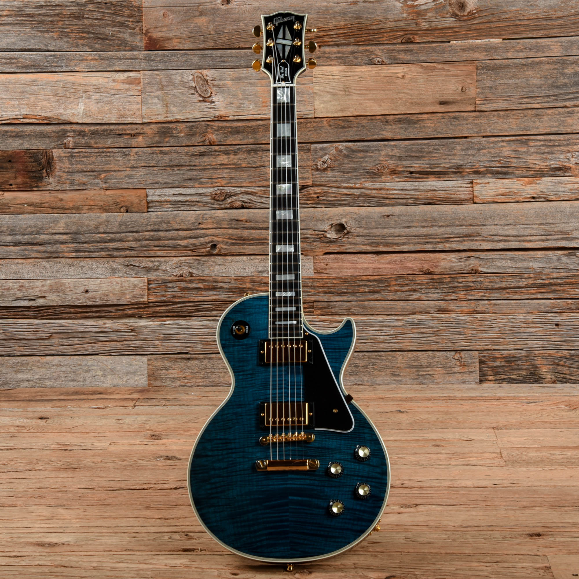 Gibson Custom Shop '68 Les Paul Custom Blue Flame 2010 Electric Guitars / Solid Body