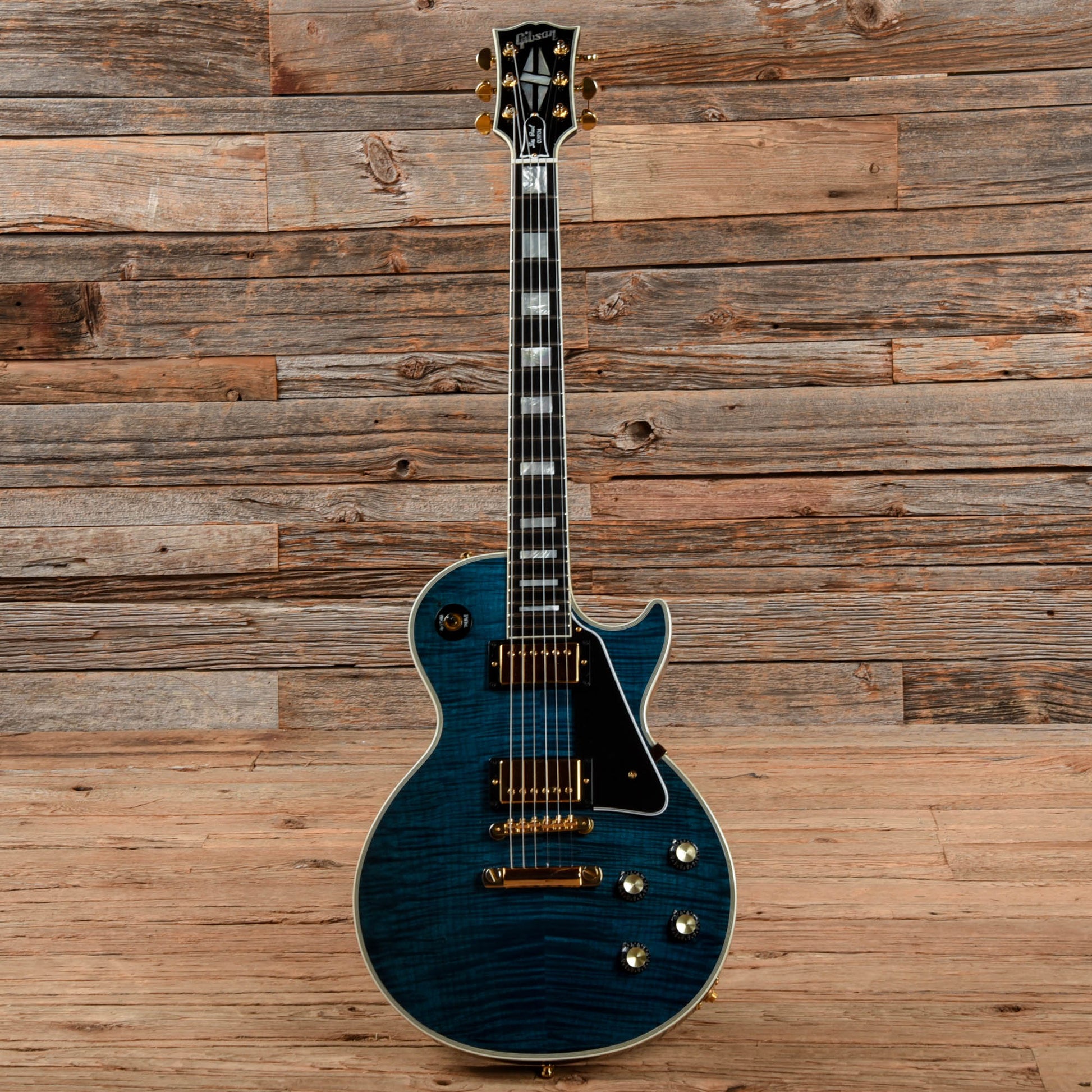 Gibson Custom Shop '68 Les Paul Custom Blue Flame 2010 Electric Guitars / Solid Body