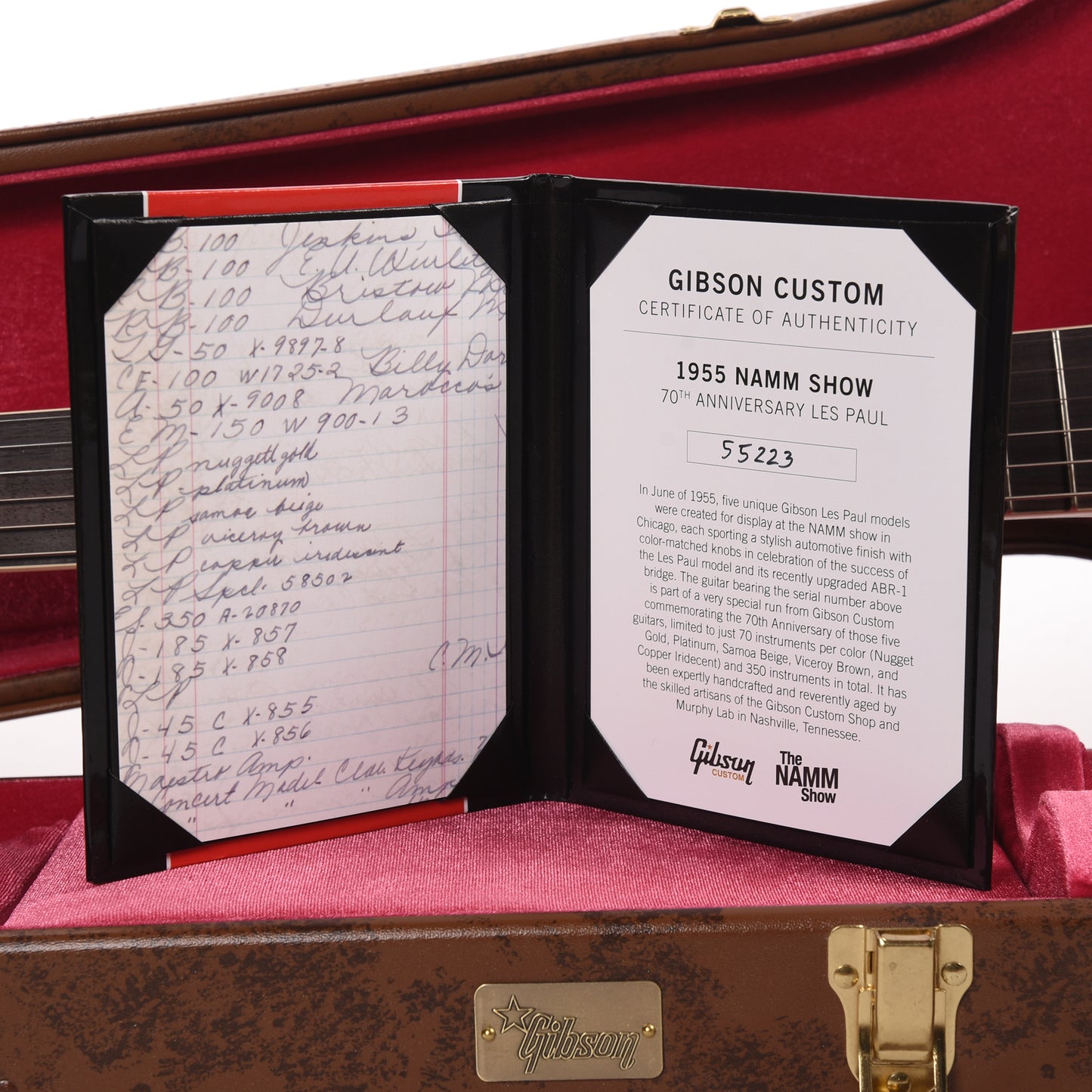 Gibson Custom Shop 70th Anniversary 1955 NAMM Show Commemorative Edition Les Paul Standard Platinum Murphy Lab Light Aged Electric Guitars / Solid Body