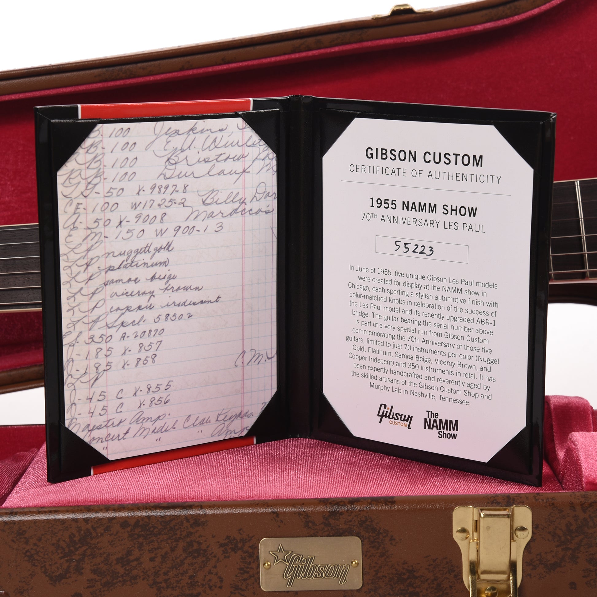 Gibson Custom Shop 70th Anniversary 1955 NAMM Show Commemorative Edition Les Paul Standard Platinum Murphy Lab Light Aged Electric Guitars / Solid Body