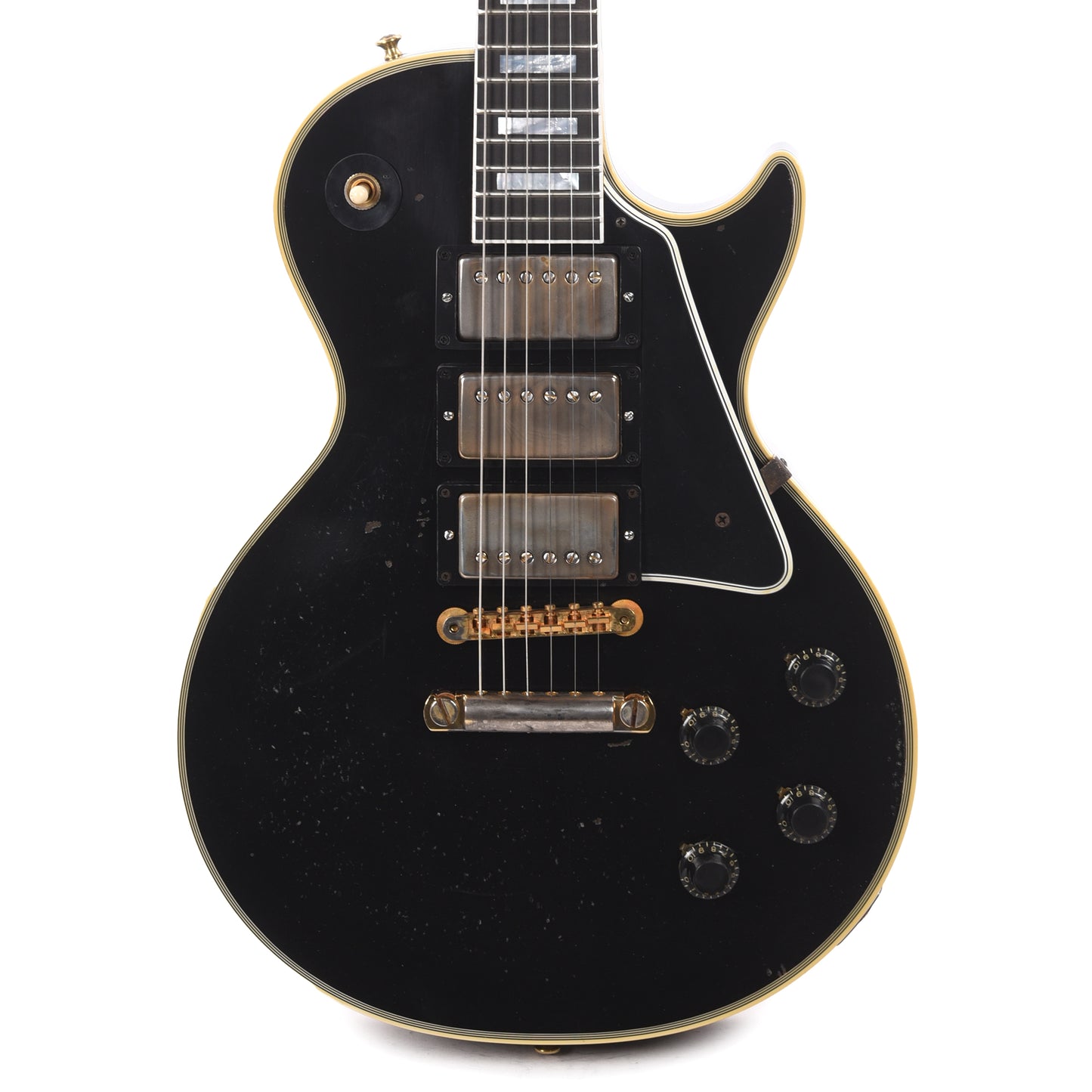 Gibson Custom Shop Artist Eric Clapton 1958 Les Paul Custom Ebony Murphy Lab Aged Electric Guitars / Solid Body