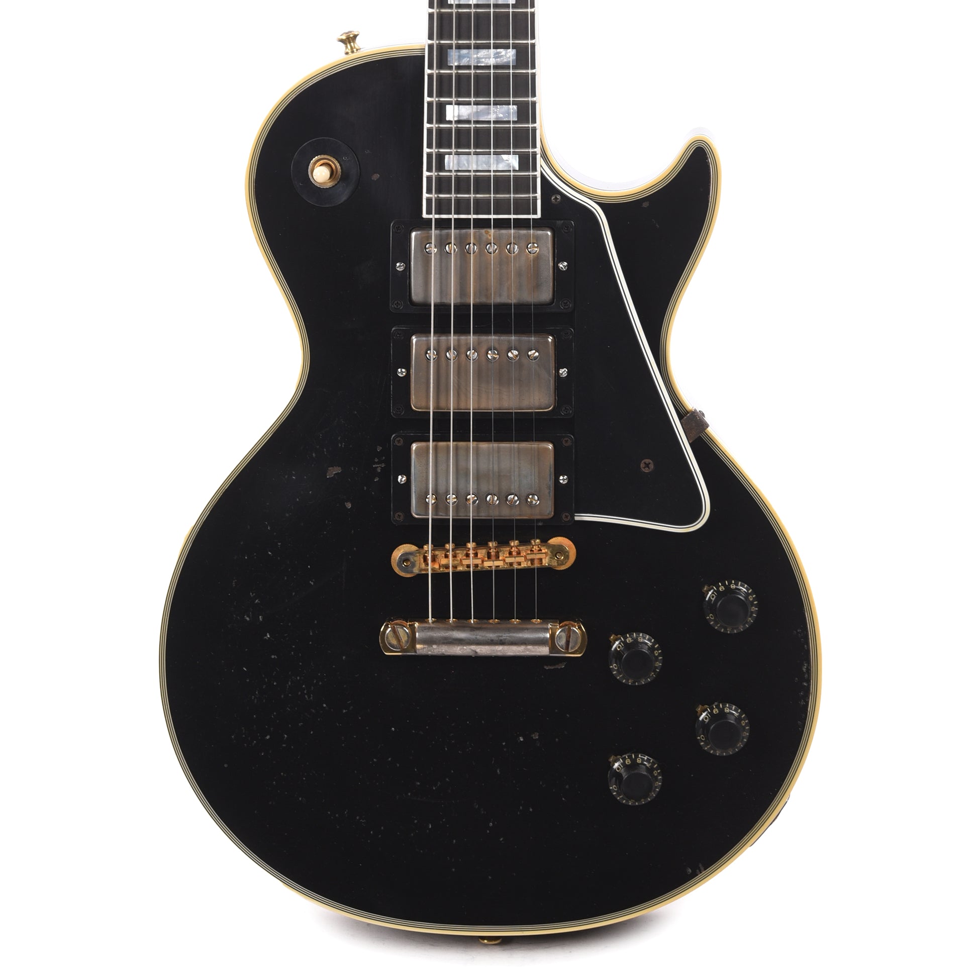 Gibson Custom Shop Artist Eric Clapton 1958 Les Paul Custom Ebony Murphy Lab Aged Electric Guitars / Solid Body