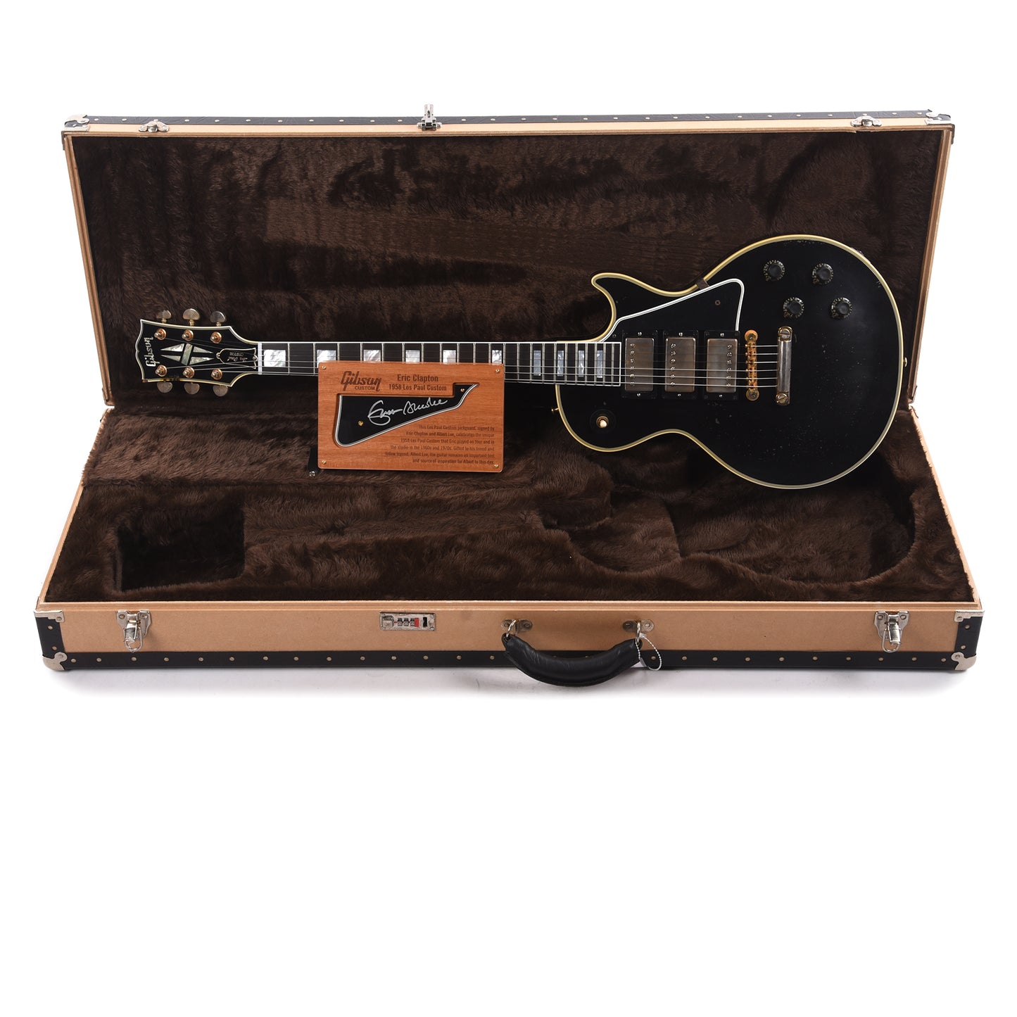 Gibson Custom Shop Artist Eric Clapton 1958 Les Paul Custom Ebony Murphy Lab Aged Electric Guitars / Solid Body