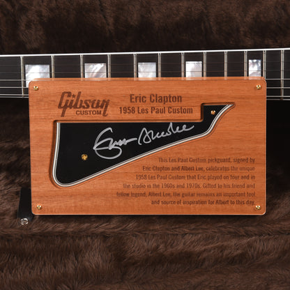 Gibson Custom Shop Artist Eric Clapton 1958 Les Paul Custom Ebony Murphy Lab Aged Electric Guitars / Solid Body