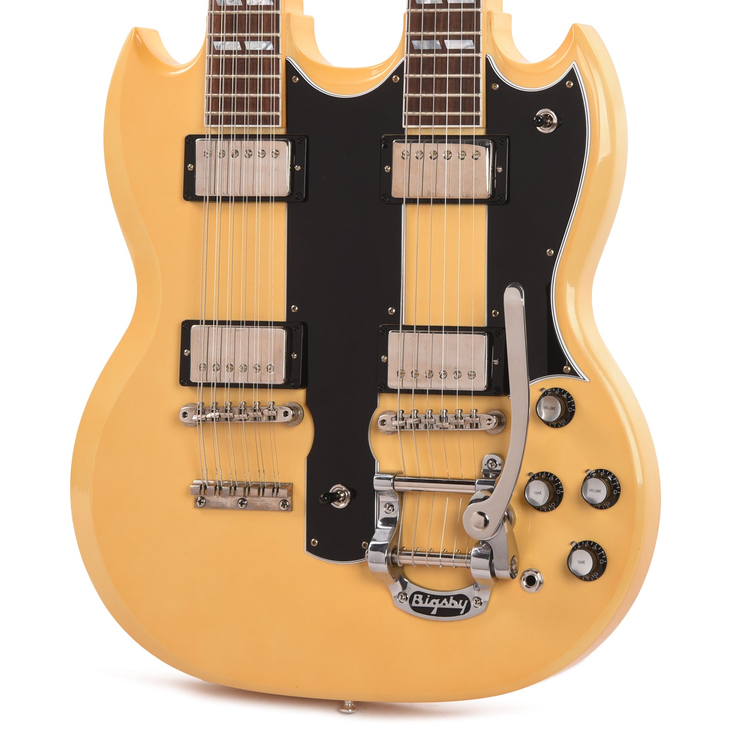 Gibson Custom Shop EDS-1275 Doubleneck "CME Spec" VOS Heavy Antique Polaris White w/Bigsby & Grovers Electric Guitars / Solid Body