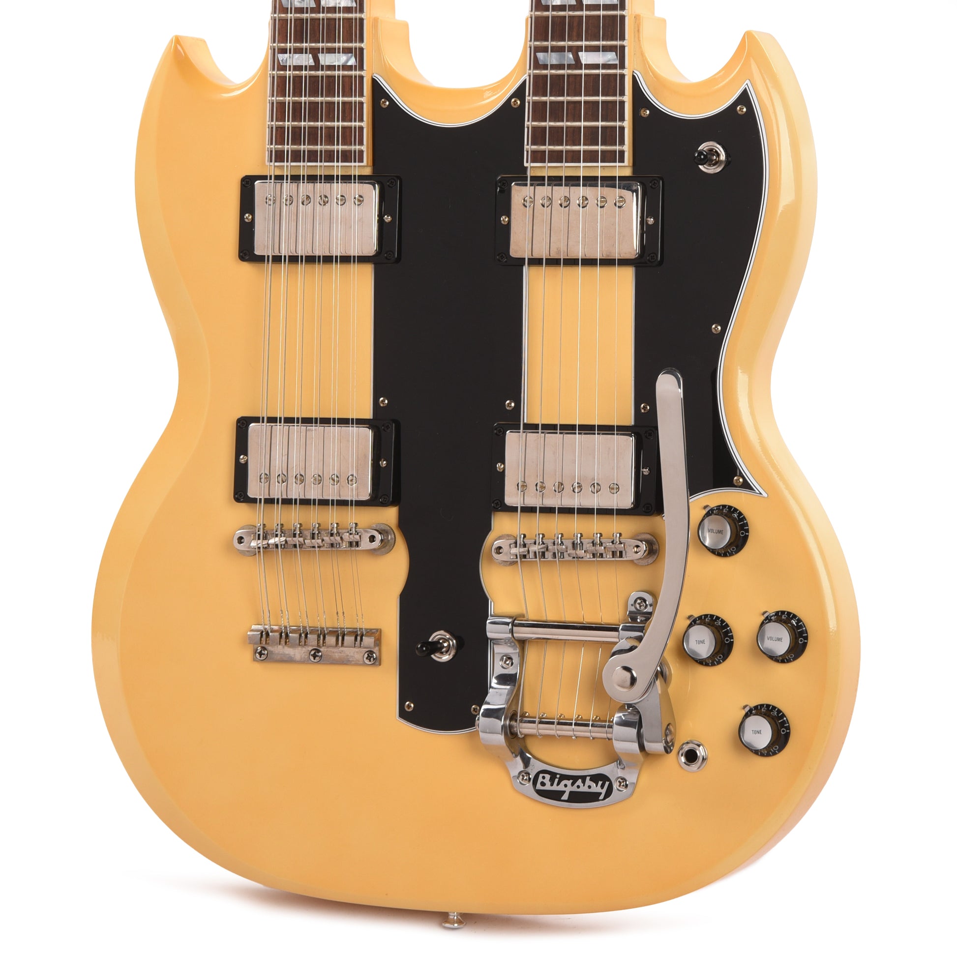 Gibson Custom Shop EDS-1275 Doubleneck "CME Spec" VOS Heavy Antique Polaris White w/Bigsby & Grovers Electric Guitars / Solid Body