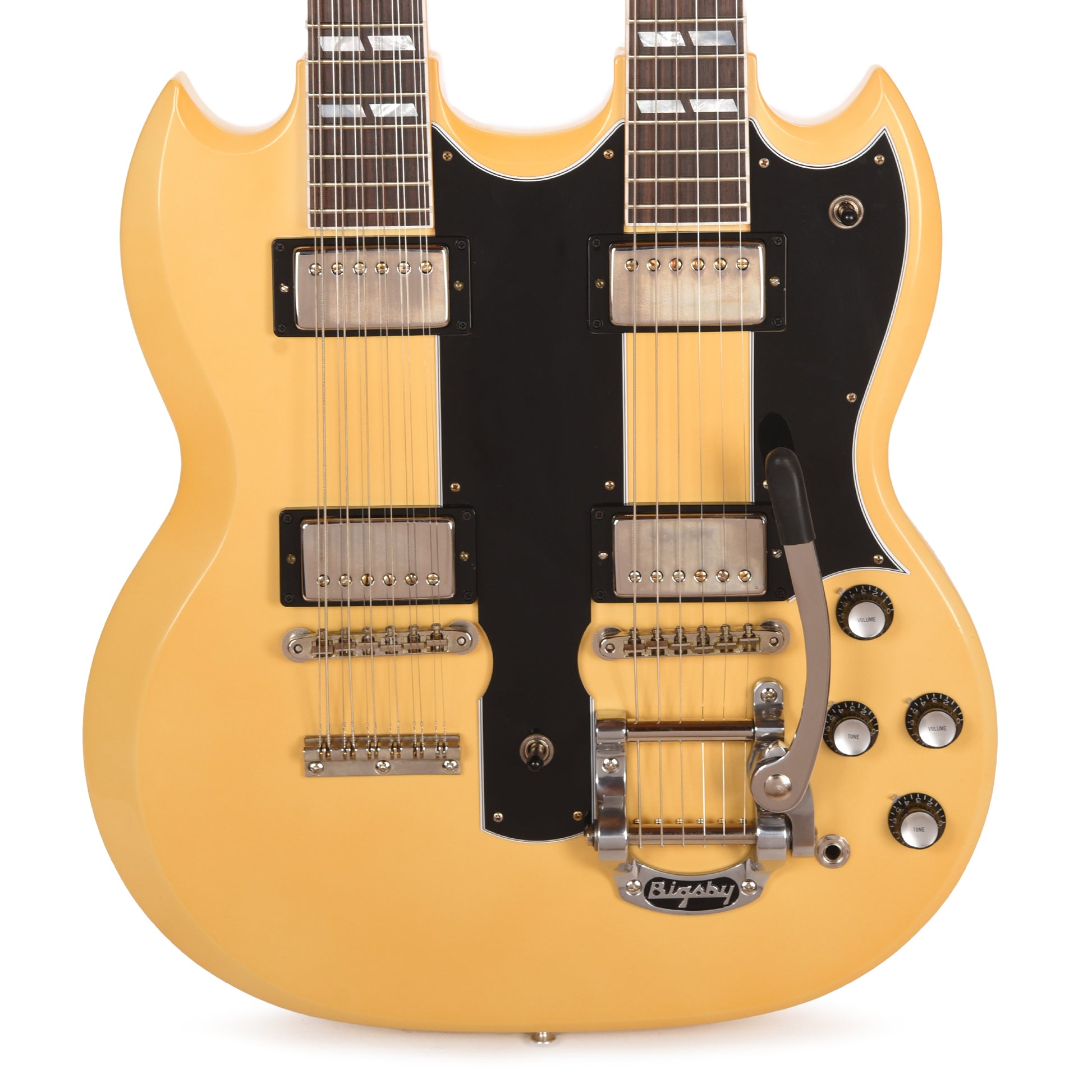 Gibson Custom Shop EDS-1275 Doubleneck "CME Spec" VOS Heavy Antique Polaris White w/Bigsby & Grovers Electric Guitars / Solid Body