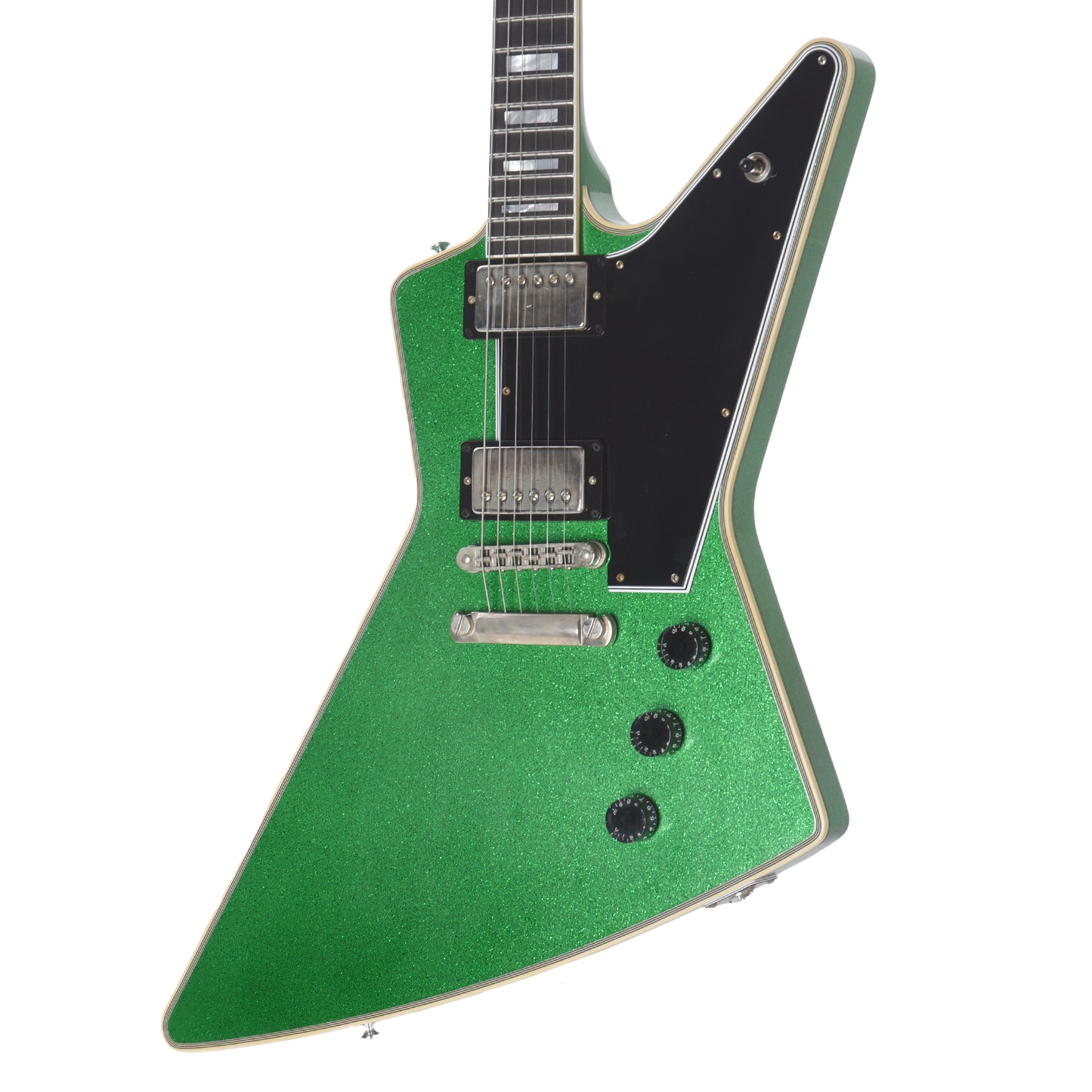 Gibson Custom Shop Explorer Custom "CME Spec" Antique Green Sparkle VOS w/Black Stinger Electric Guitars / Solid Body