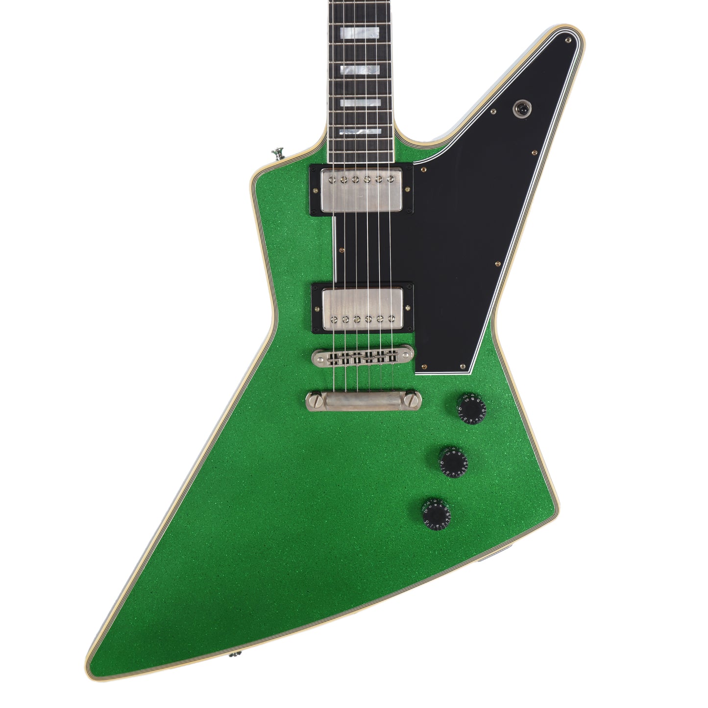 Gibson Custom Shop Explorer Custom "CME Spec" Antique Green Sparkle VOS w/Black Stinger Electric Guitars / Solid Body