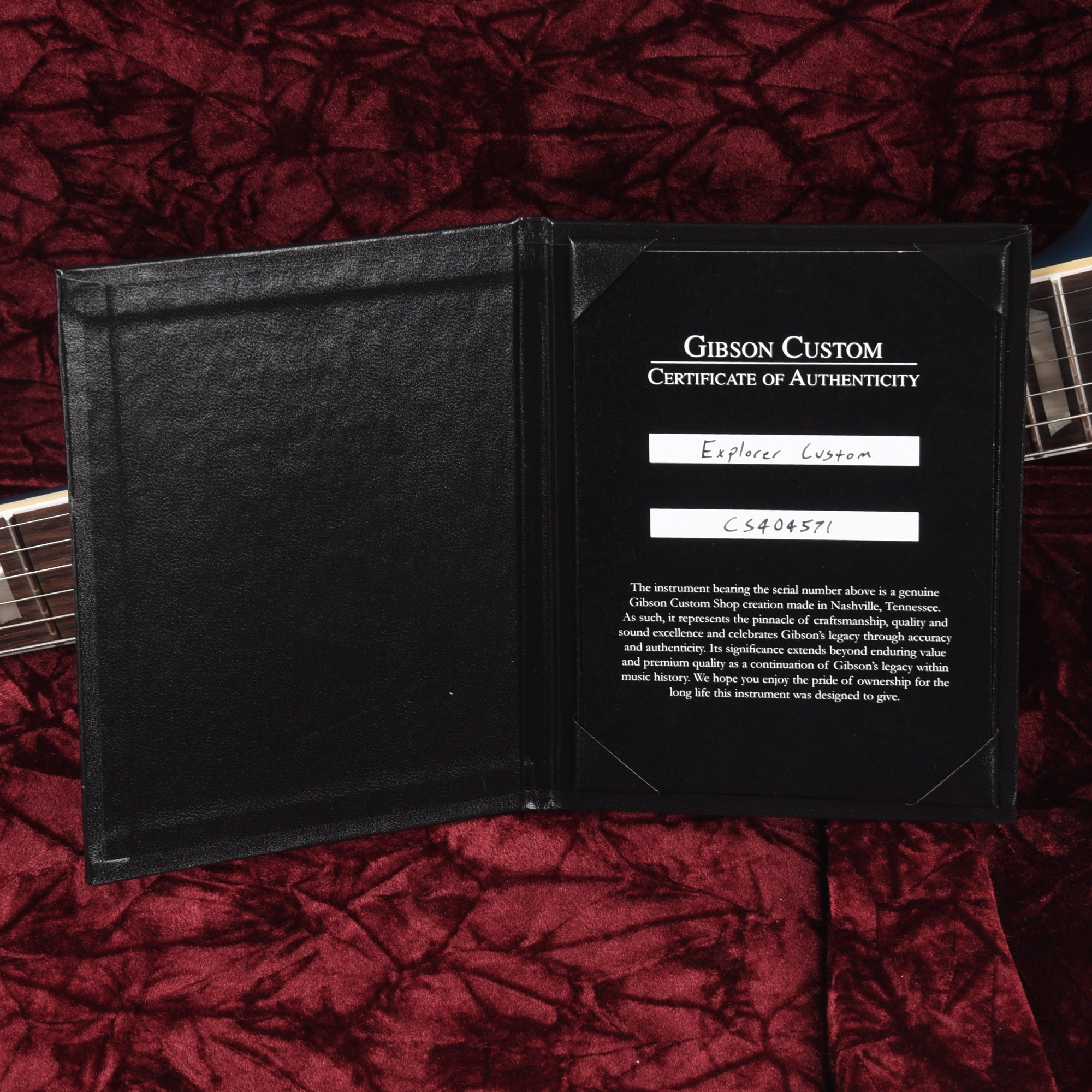 Gibson Custom Shop Explorer Custom 